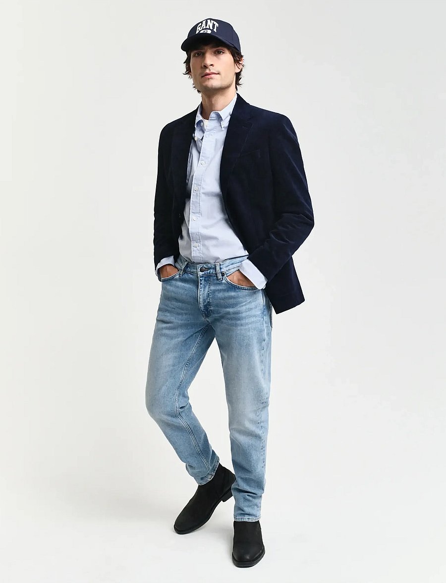 Gant - SLIM GANT JEANS - kitsad teksad - light blue vintage - 0