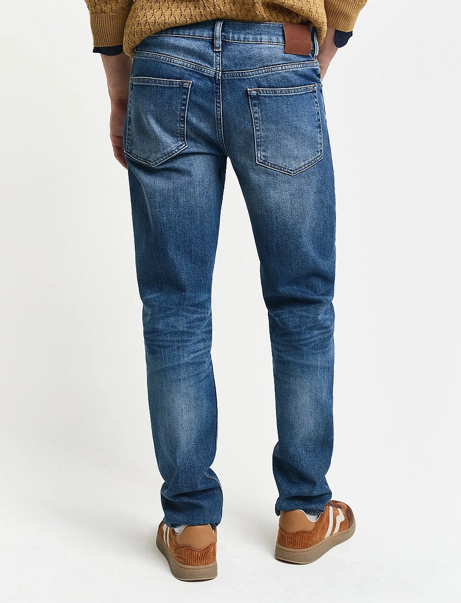 Gant - SLIM GANT JEANS - slim fit jeans - mid blue vintage - 3