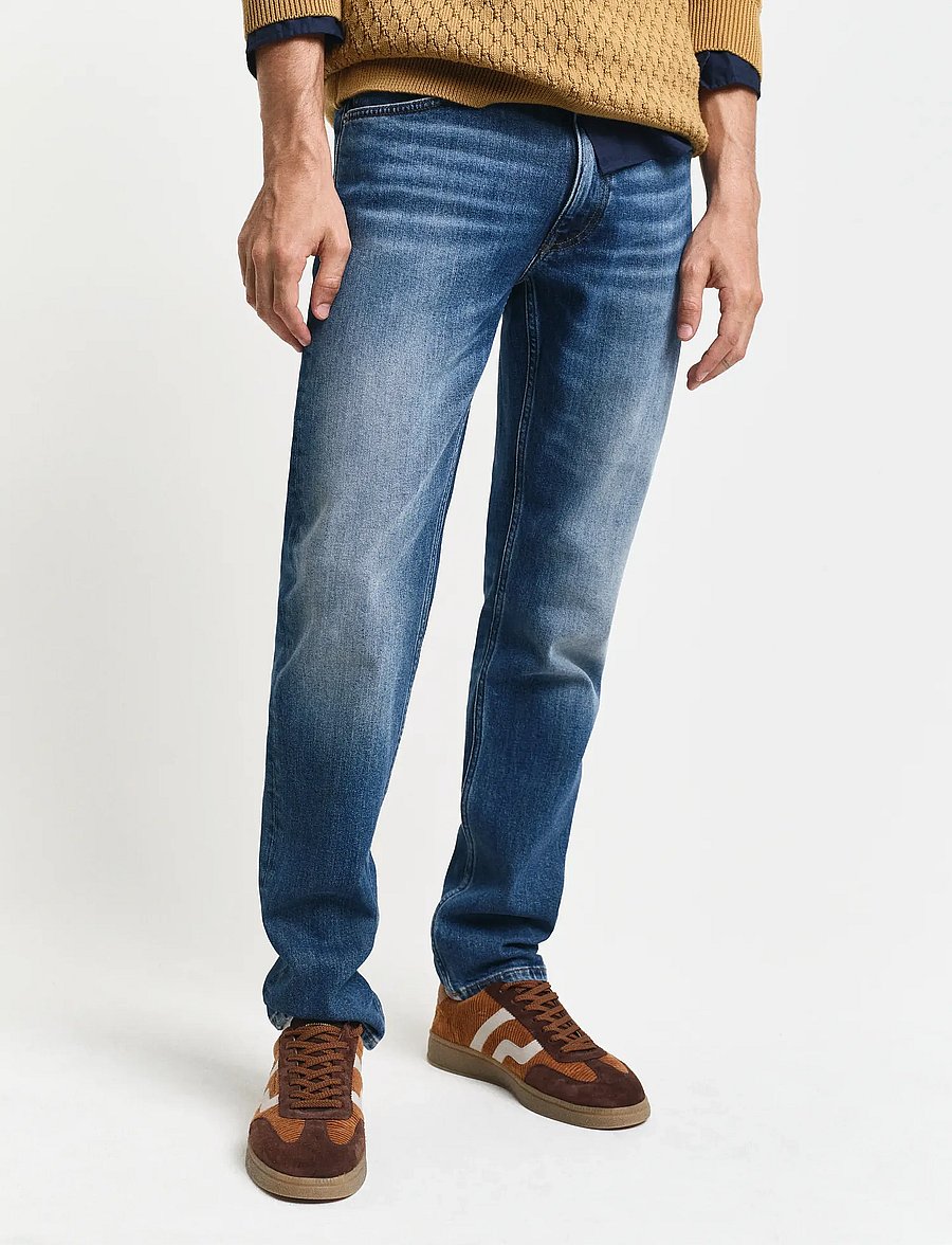 Gant - SLIM GANT JEANS - slim fit jeans - mid blue vintage - 4