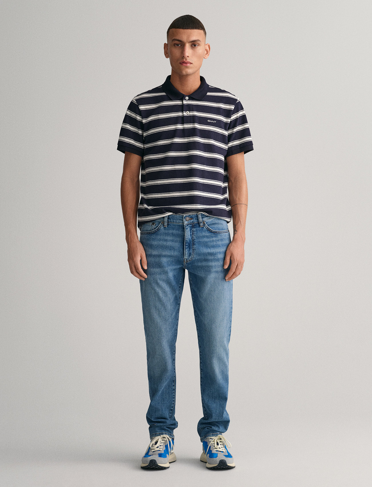 GANT - SLIM GANT JEANS - slim jeans - mid blue worn in - 0
