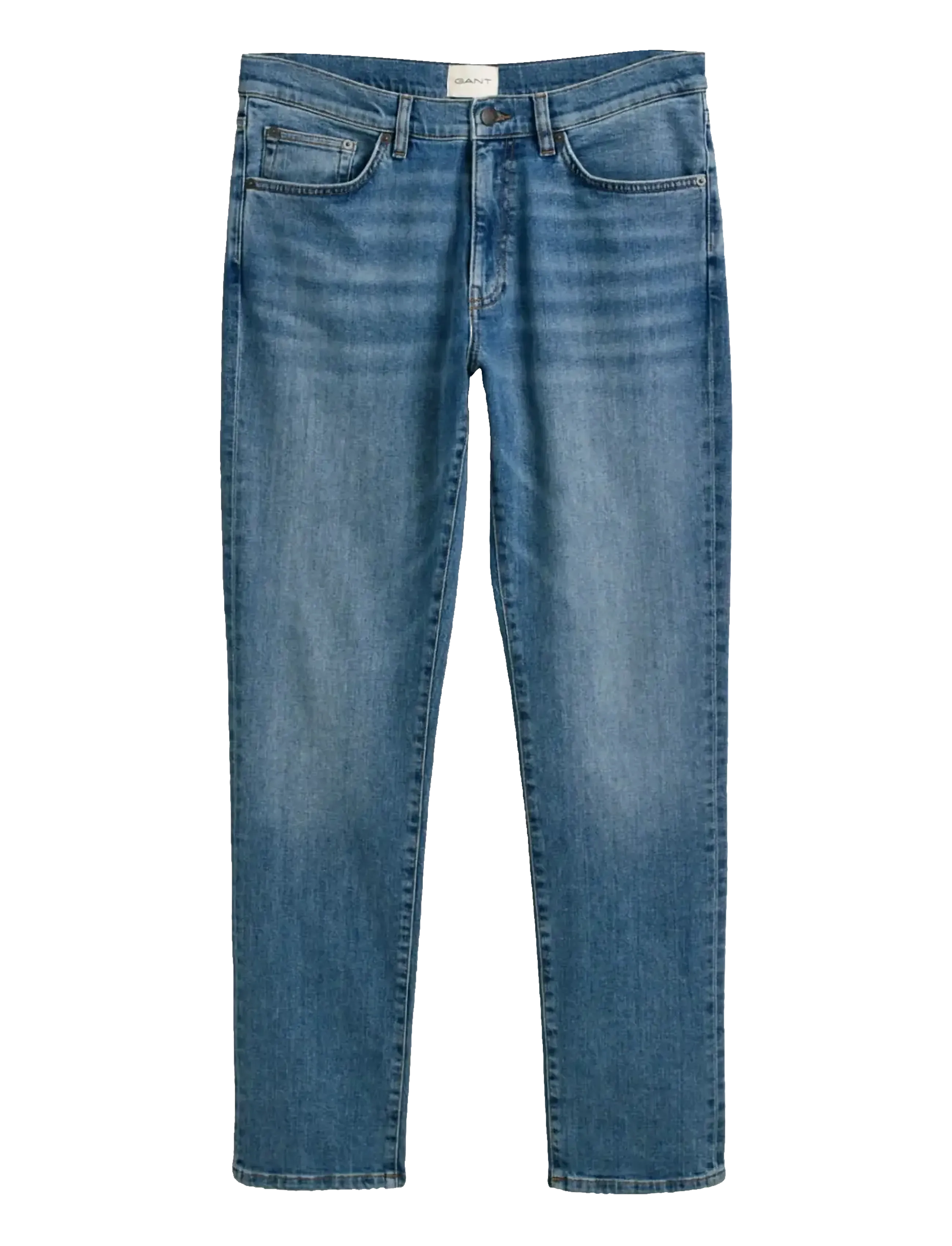 SLIM GANT JEANS - MID BLUE WORN IN