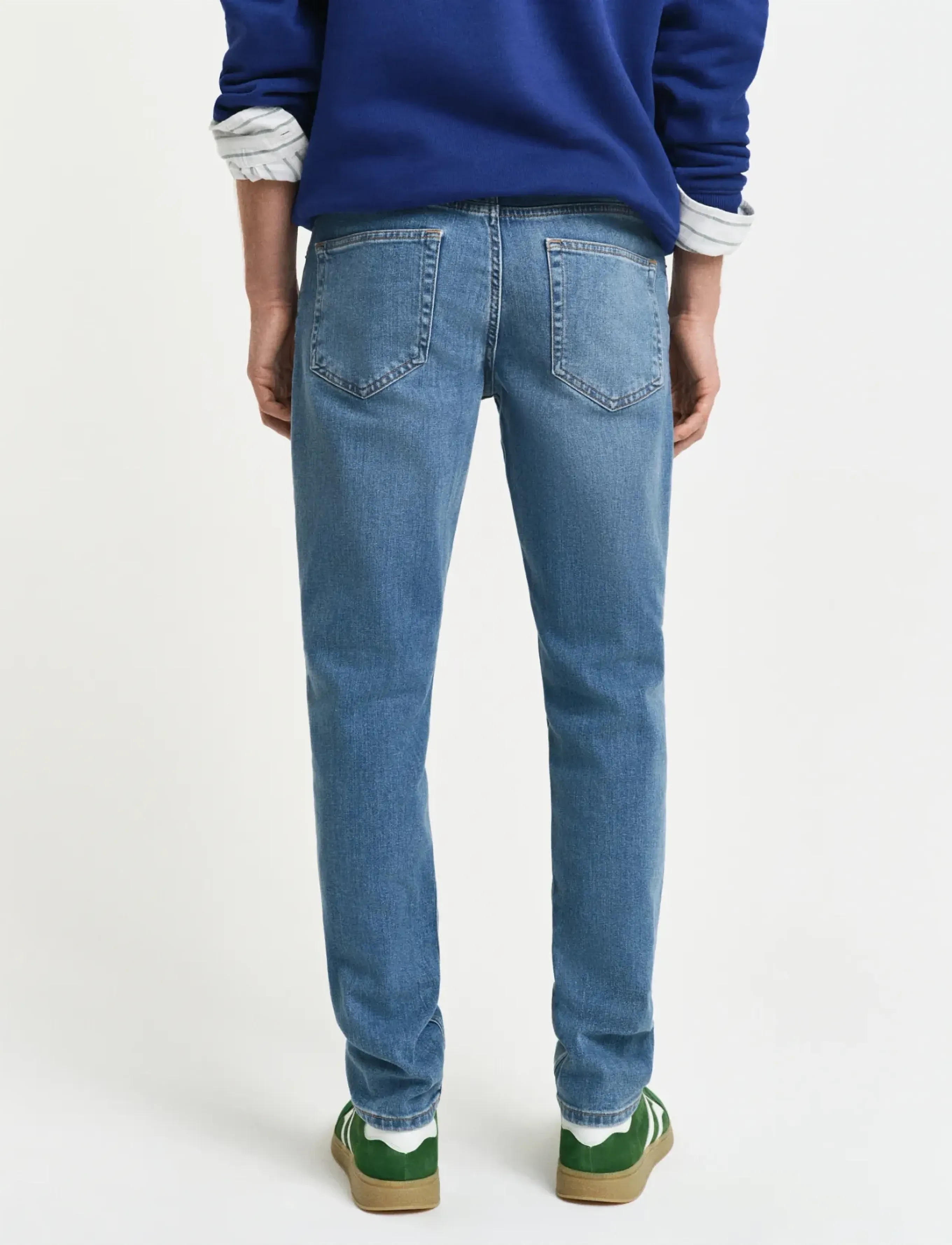 Gant - SLIM GANT JEANS - slim fit jeans - mid blue worn in - 3