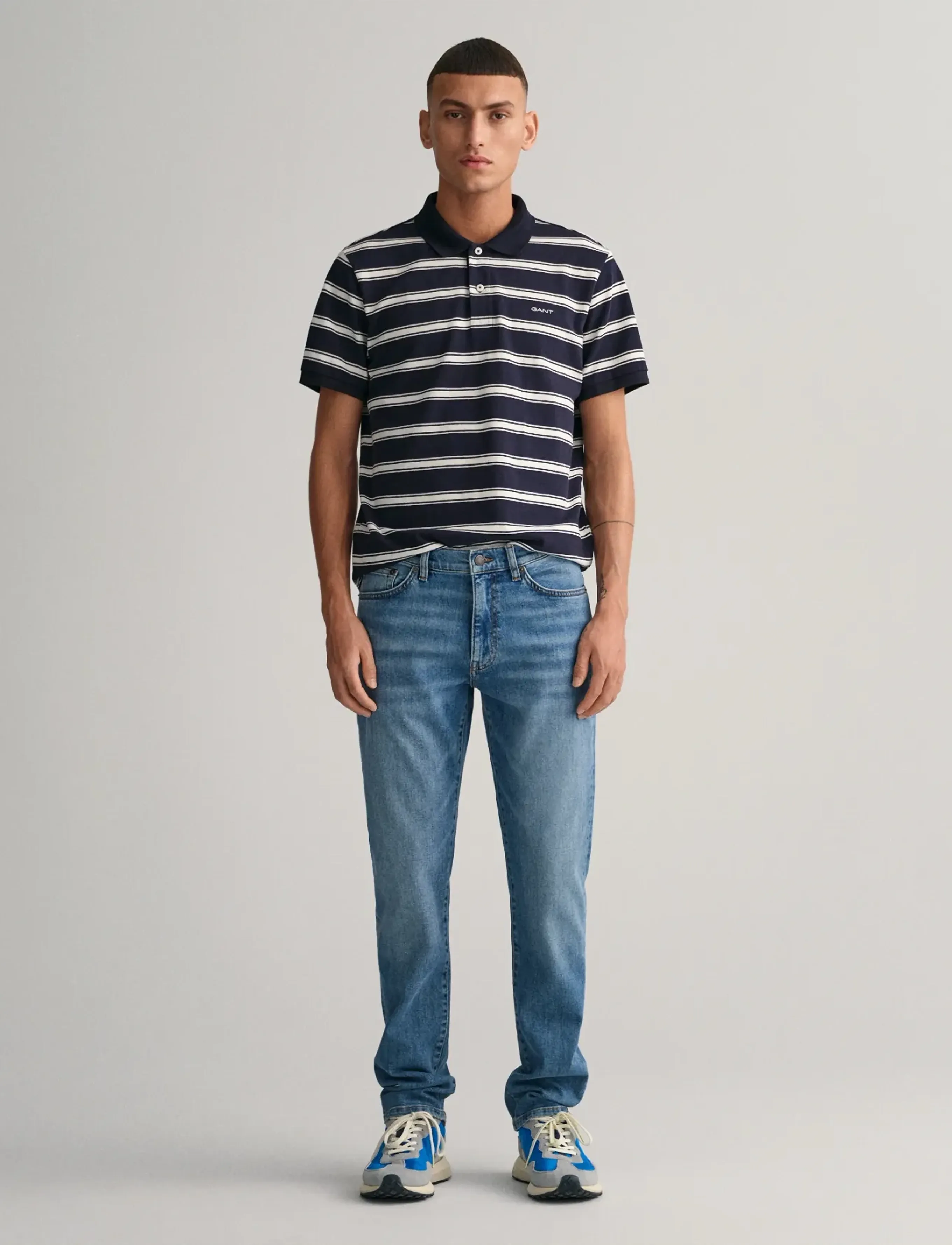 Gant - SLIM GANT JEANS - aptempti džinsai - mid blue worn in - 5