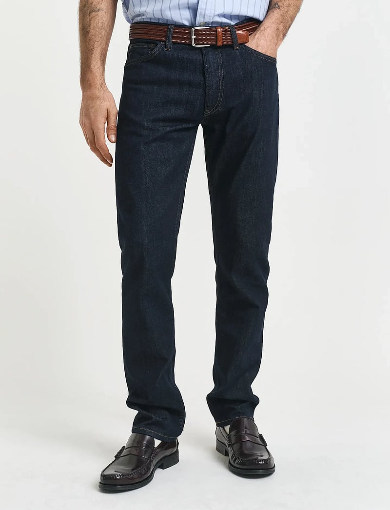 GANT - REGULAR GANT JEANS - regular jeans - dark blue - 4