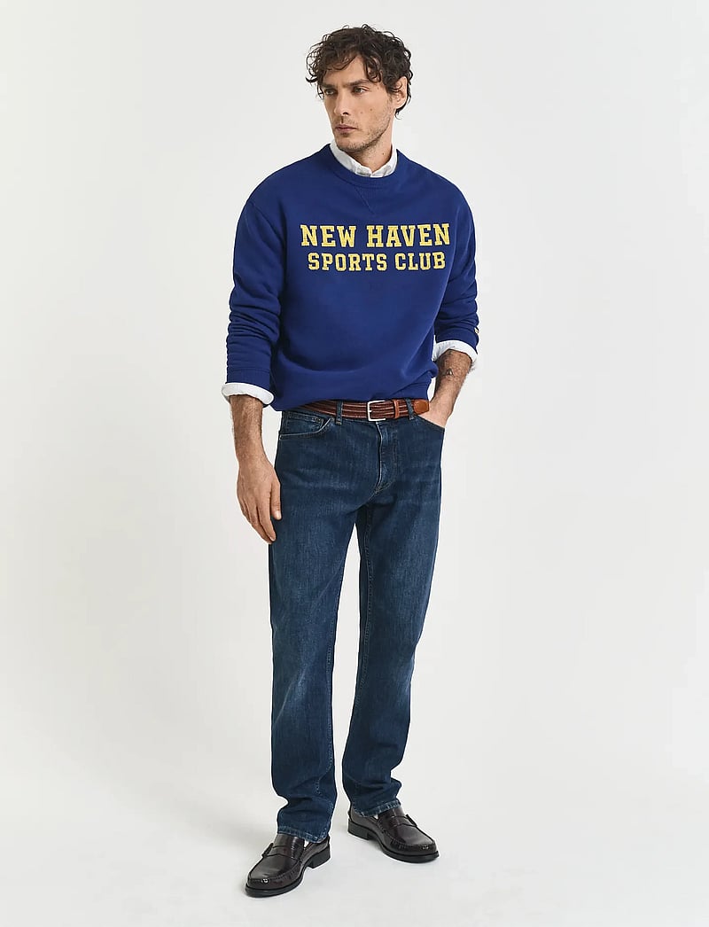 GANT - REGULAR GANT JEANS - regular jeans - dark blue worn in - 0