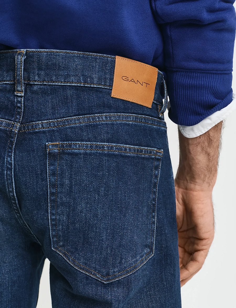 Gant - REGULAR GANT JEANS - regular jeans - dark blue worn in - 4