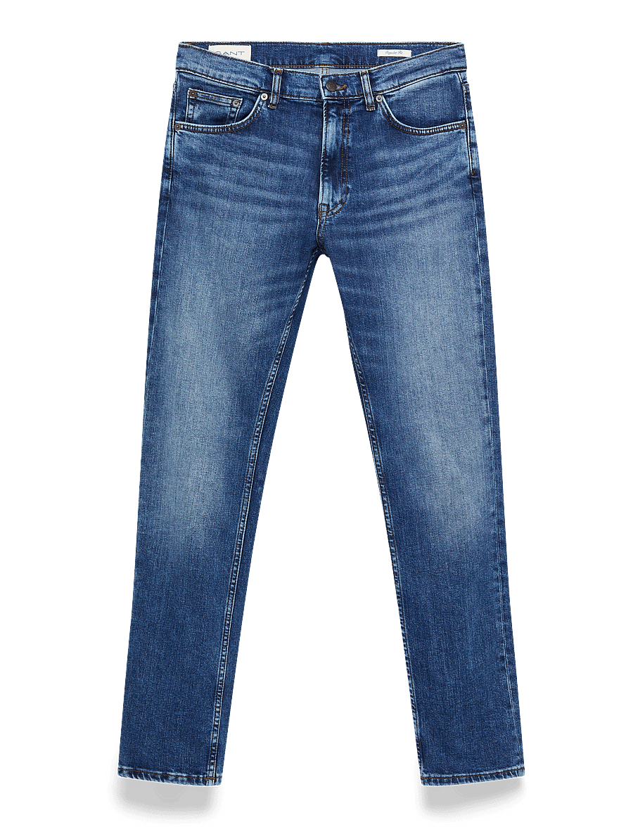 Gant - REGULAR GANT JEANS - regular jeans - mid blue vintage - 1