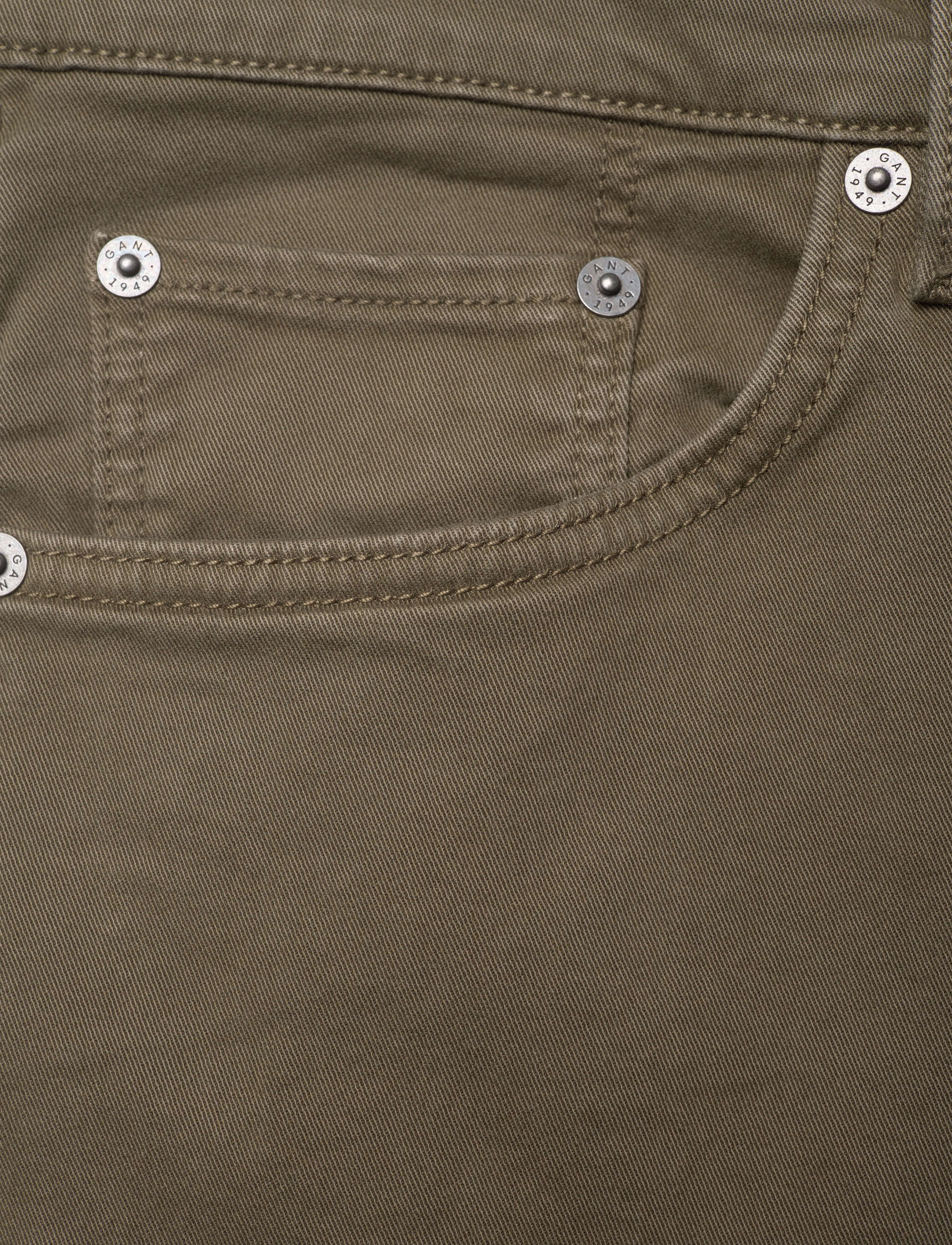 Gant - SLIM DESERT JEANS - spodnie & dżinsy - juniper green - 2
