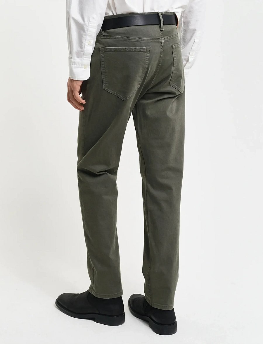 Gant - REGULAR DESERT JEANS - regular jeans - dark earthy green - 3