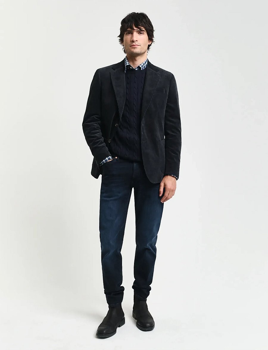 Gant - EXTRA SLIM ACTIVE RECOVER JEANS - slim jeans - black vintage - 0