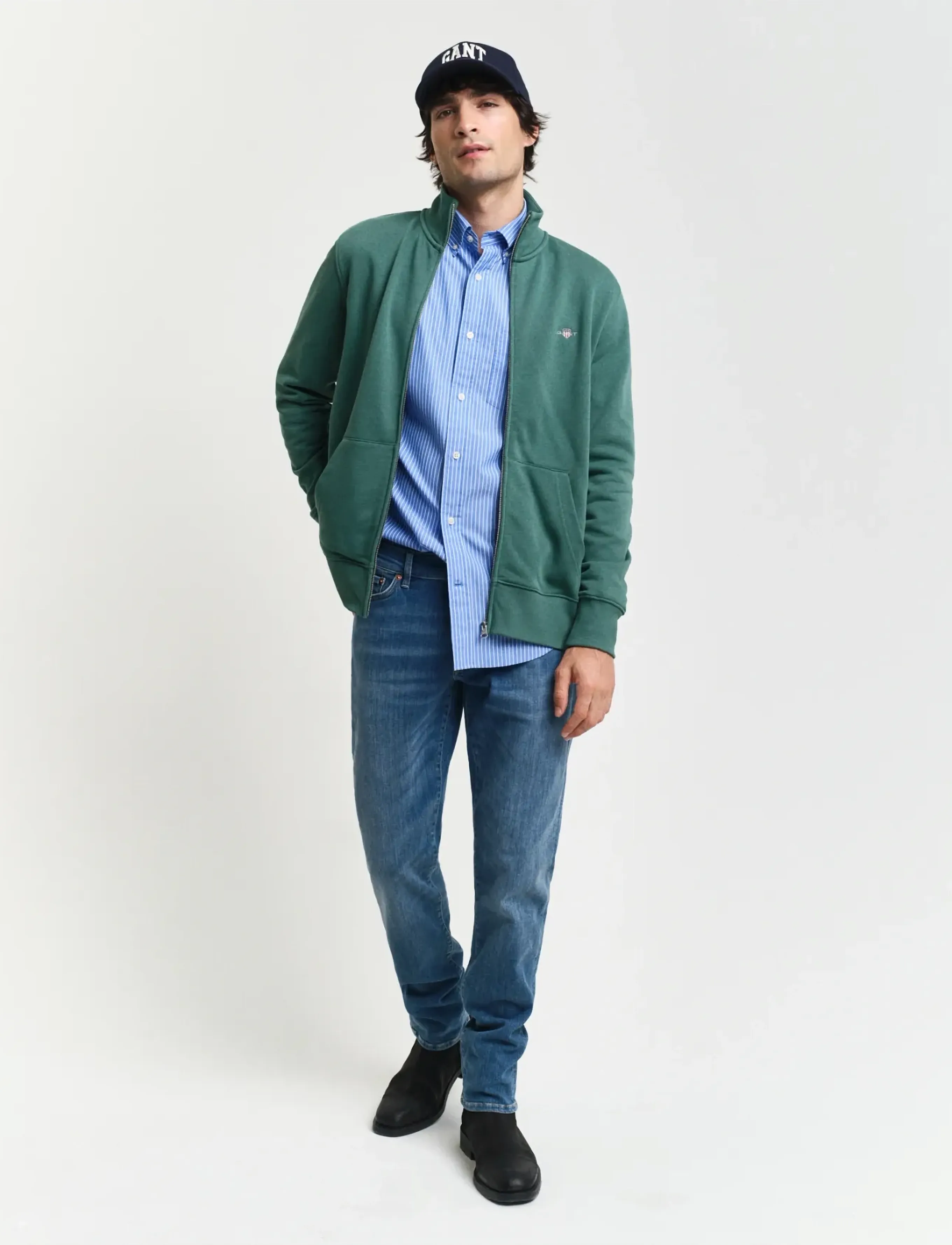 Gant - EXTRA SLIM ACTIVE RECOVER JEANS - kitsad teksad - mid blue broken in - 0