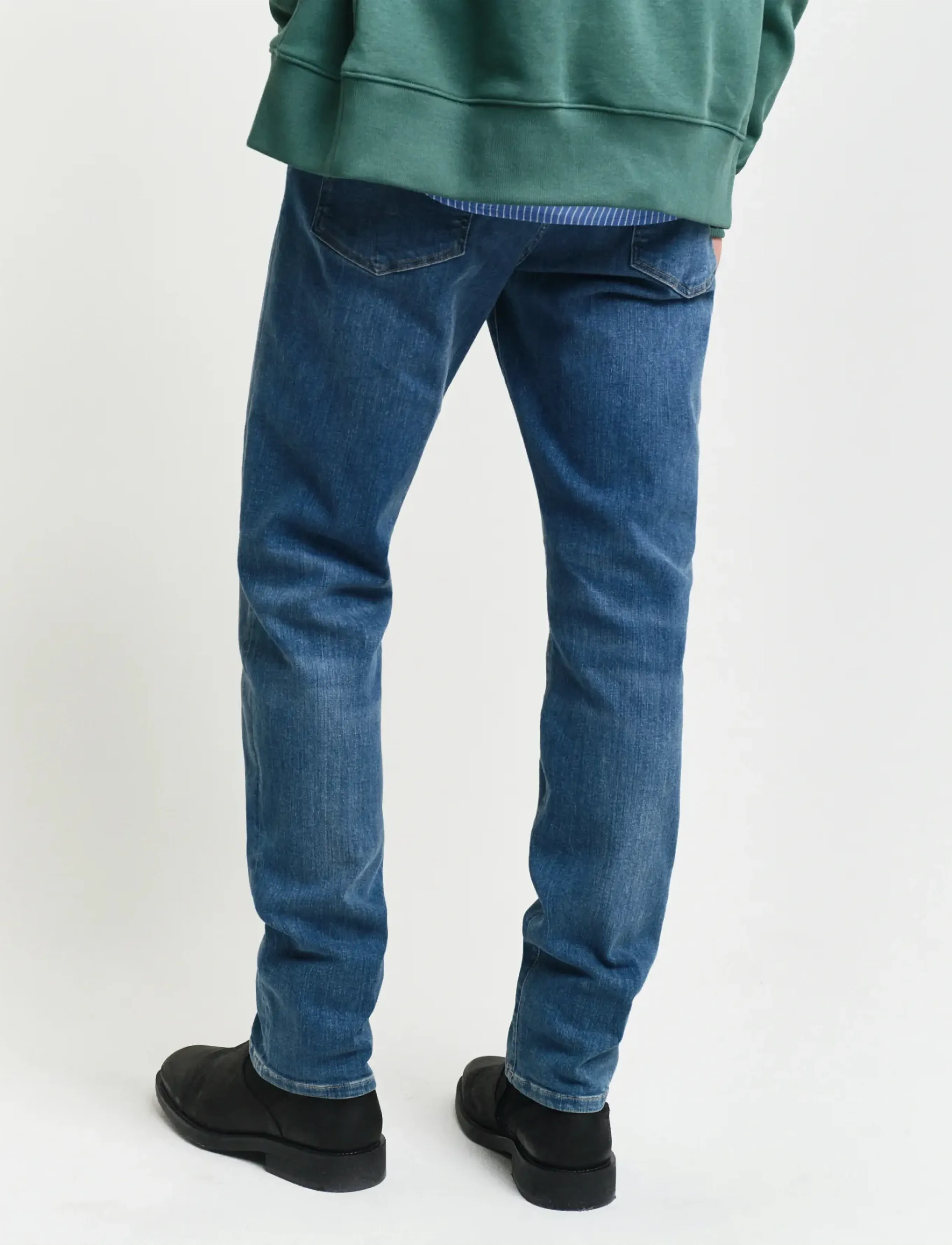 Gant - EXTRA SLIM ACTIVE RECOVER JEANS - kitsad teksad - mid blue broken in - 3