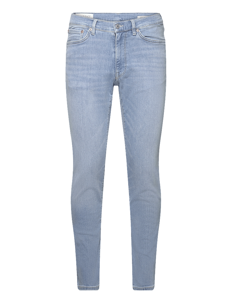 GANT - EXTRA SLIM ACTIVE RECOVER JEANS - kitsad teksad - semi light blue worn in - 1