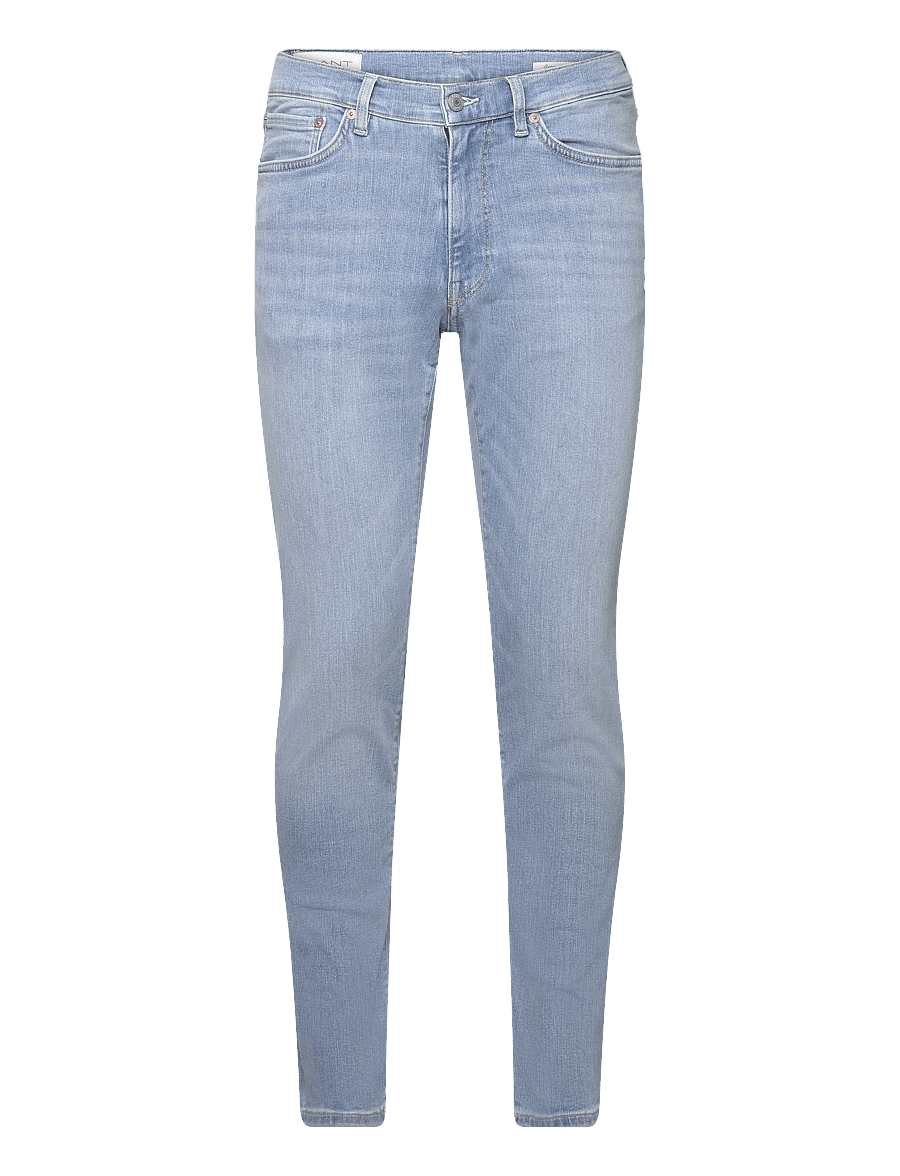 Gant - EXTRA SLIM ACTIVE RECOVER JEANS - kitsad teksad - semi light blue worn in - 1