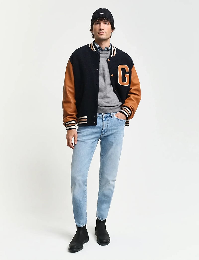 GANT - EXTRA SLIM ACTIVE RECOVER JEANS - kitsad teksad - semi light blue worn in - 0