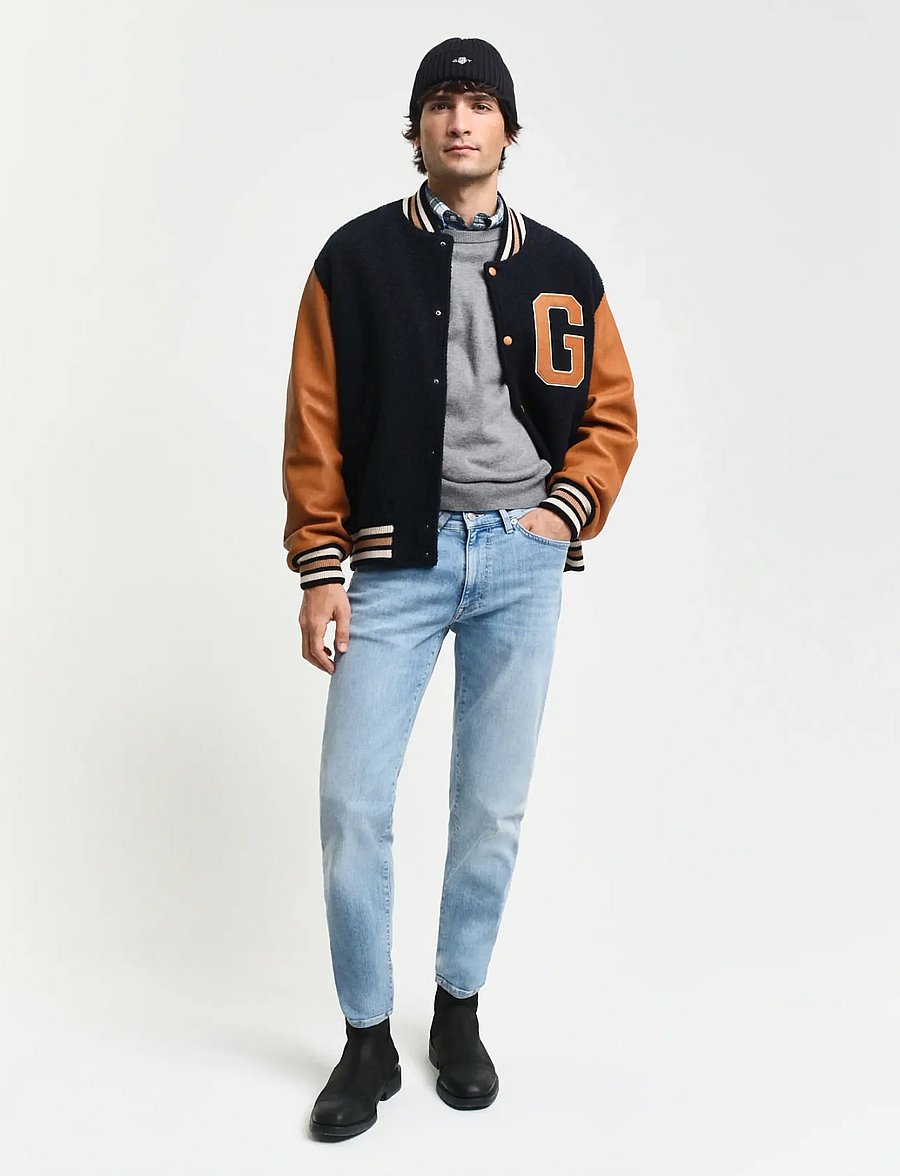 Gant - EXTRA SLIM ACTIVE RECOVER JEANS - kitsad teksad - semi light blue worn in - 0