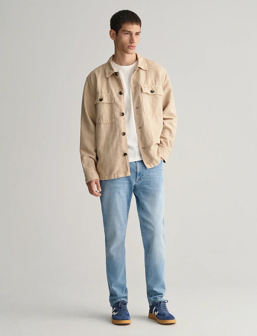 Gant - EXTRA SLIM ACTIVE RECOVER JEANS - kitsad teksad - semi light blue worn in - 5