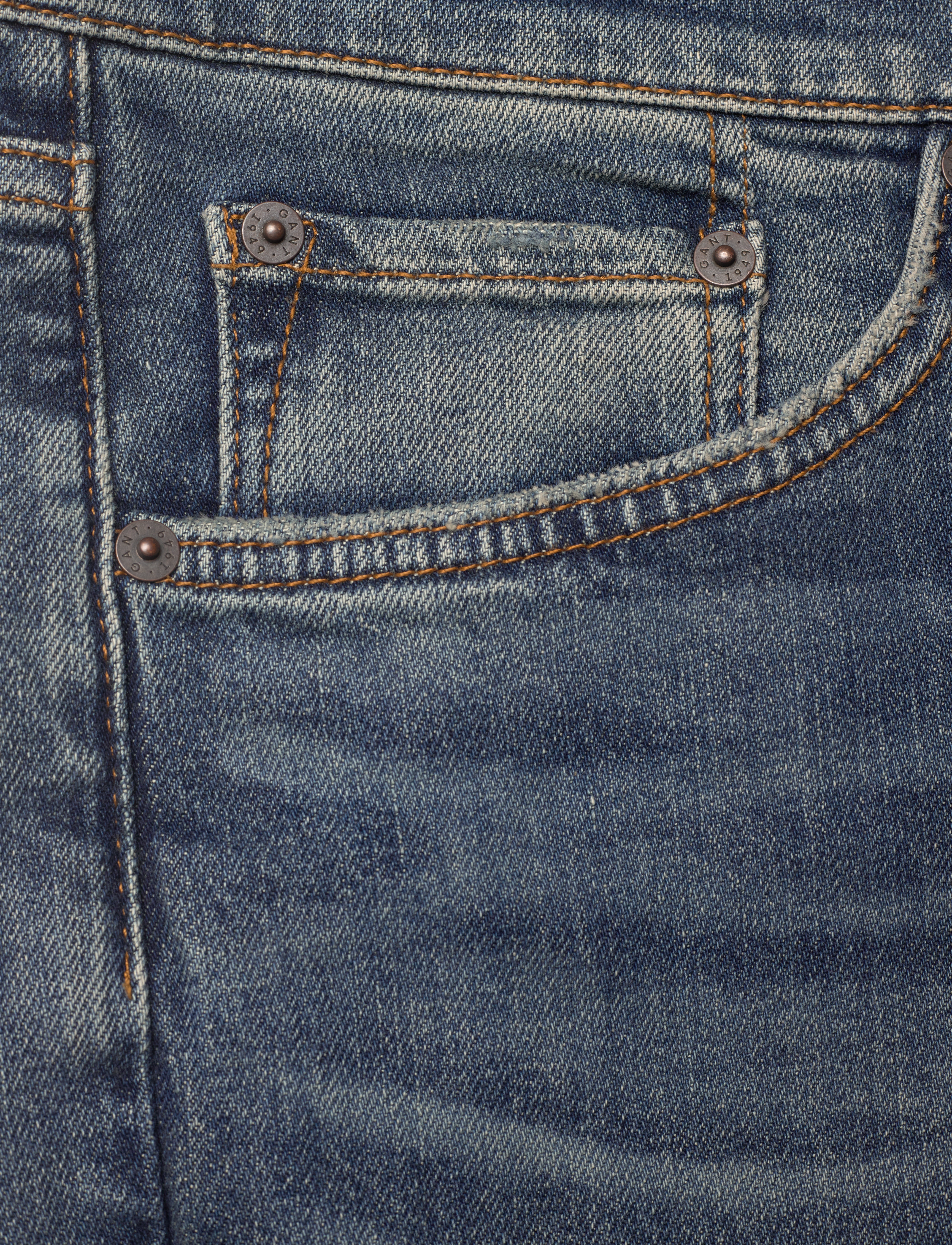 GANT - SLIM ARCHIVE WASH JEANS - semi light blue archive - 2