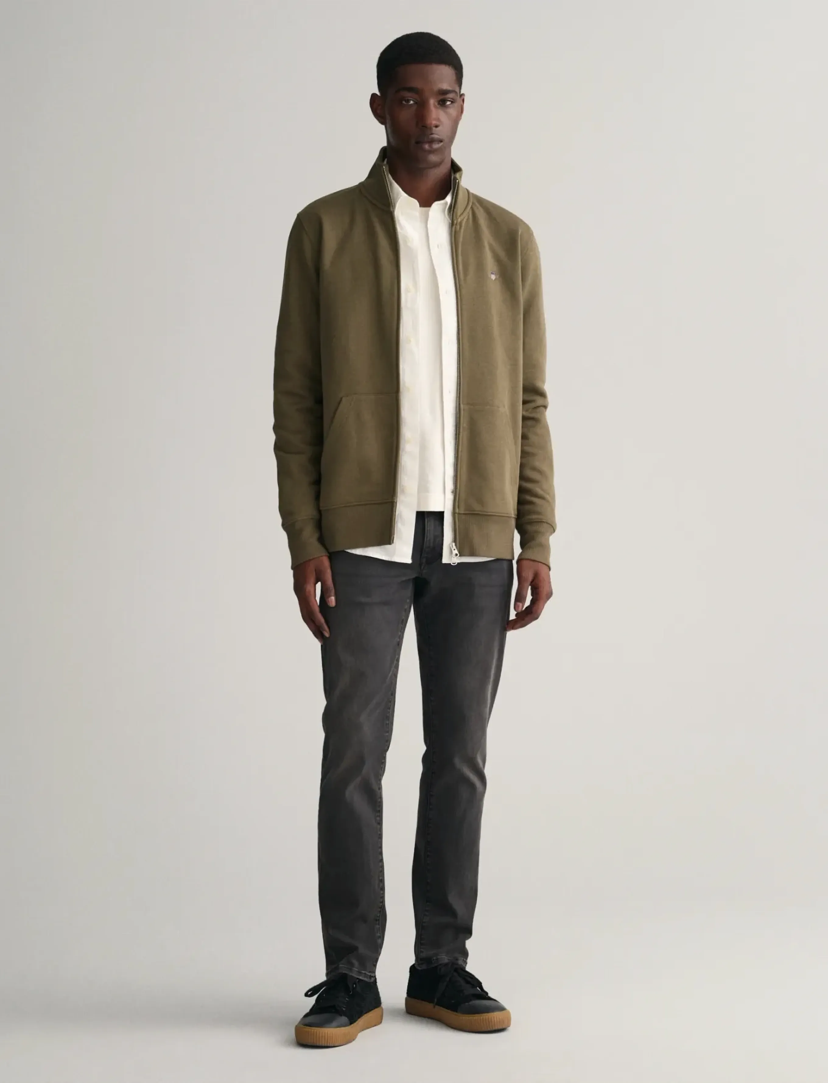 GANT EXTRA SLIM ACTIVE REC BLK JEANS - Jeans - BLACK WORN IN / grey