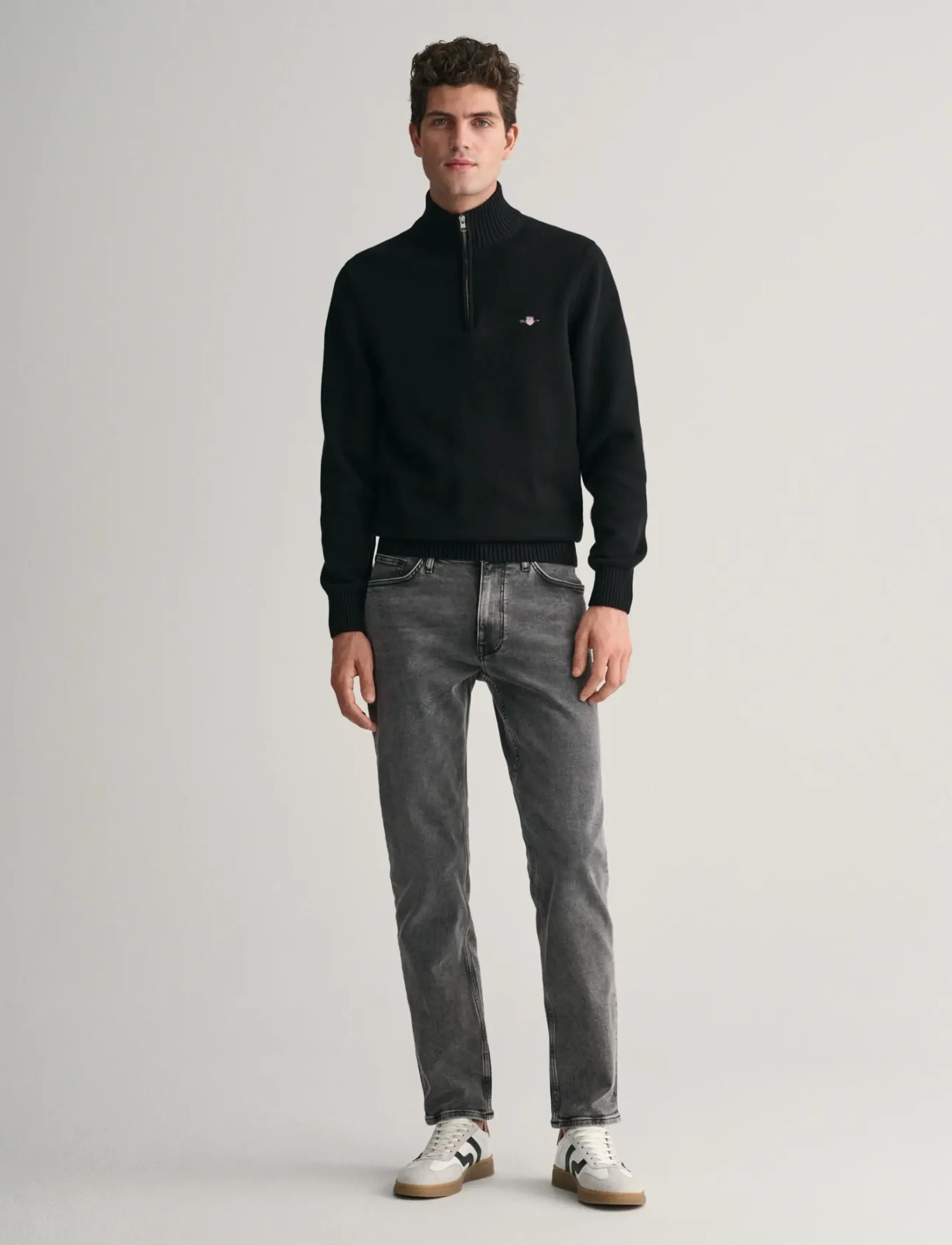 GANT SLIM GANT BLACK WASH JEANS - Teksariided - BLACK / black
