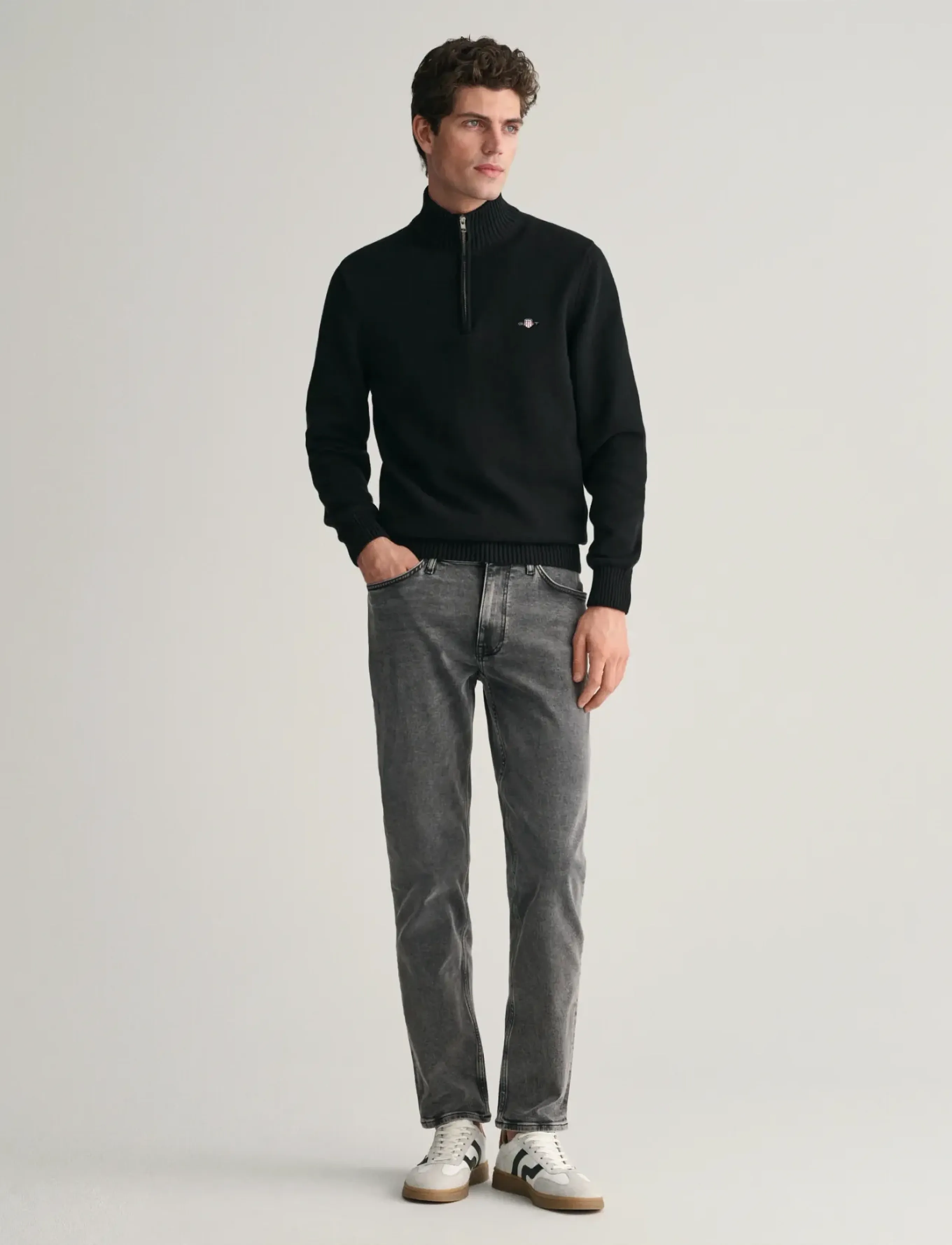 GANT - SLIM GANT BLACK WASH JEANS - black - 5
