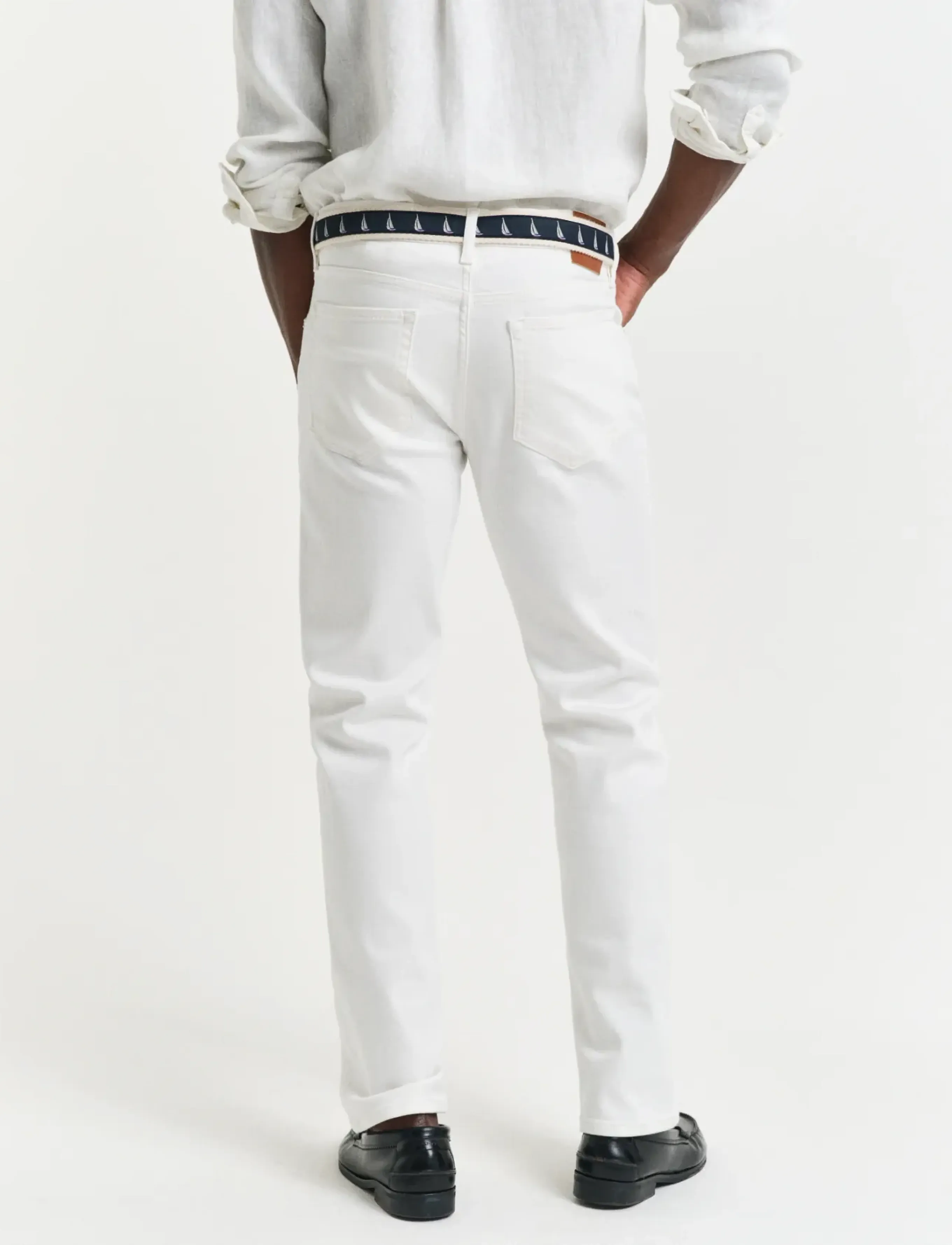 Gant - REG WHITE JEANS - bukser & jeans - eggshell - 2