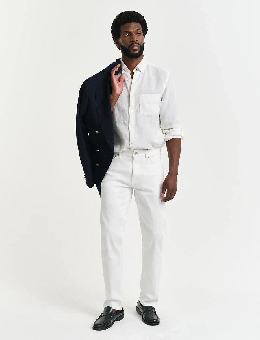 Gant - REG WHITE JEANS - regular jeans - eggshell - 3