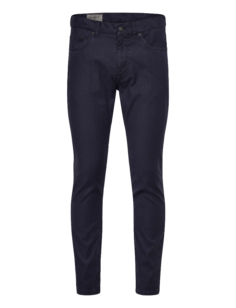 Gant - SLIM COT/LINEN JEANS - kitsad teksad - evening blue - 0