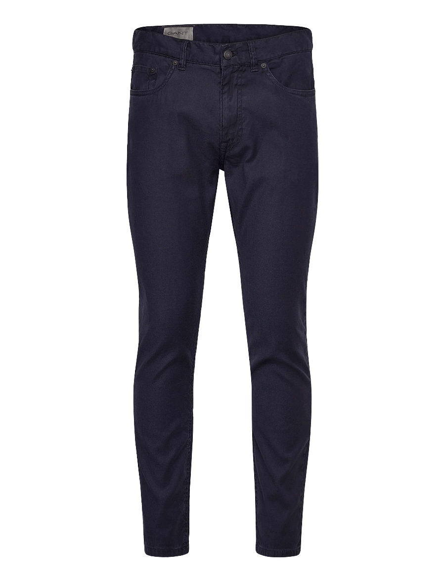 Gant - SLIM COT/LINEN JEANS - slim jeans - evening blue - 0