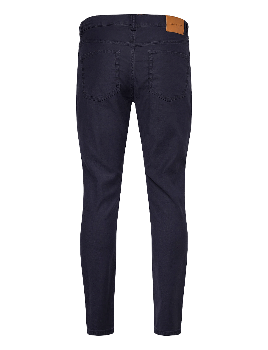 Gant - SLIM COT/LINEN JEANS - slim jeans - evening blue - 1