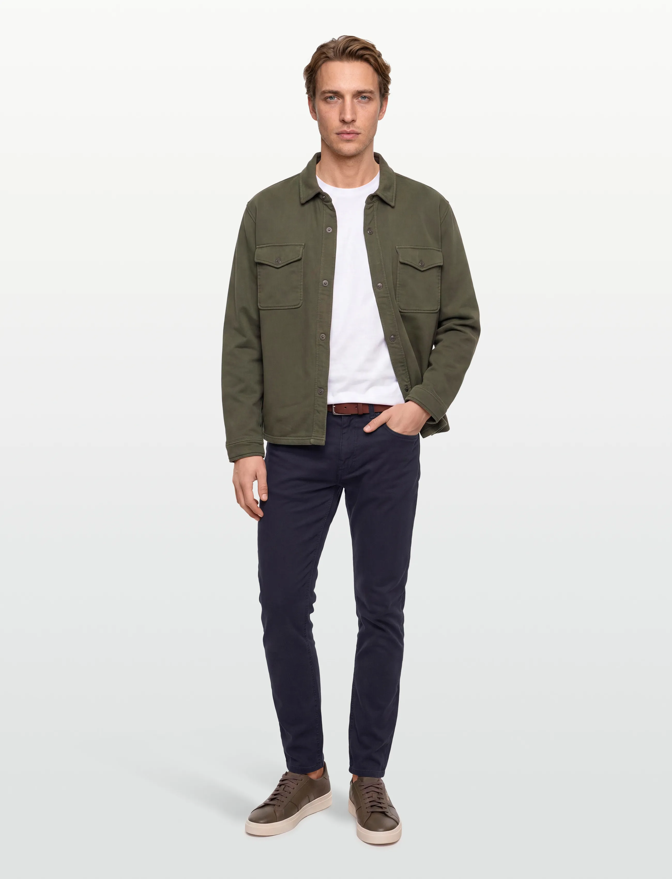 Gant - SLIM COT/LINEN JEANS - hosen & jeans - evening blue - 0