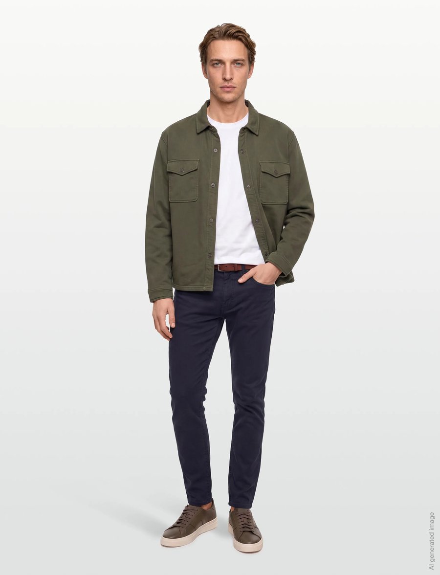 Gant - SLIM COT/LINEN JEANS - slim fit jeans - evening blue - 0