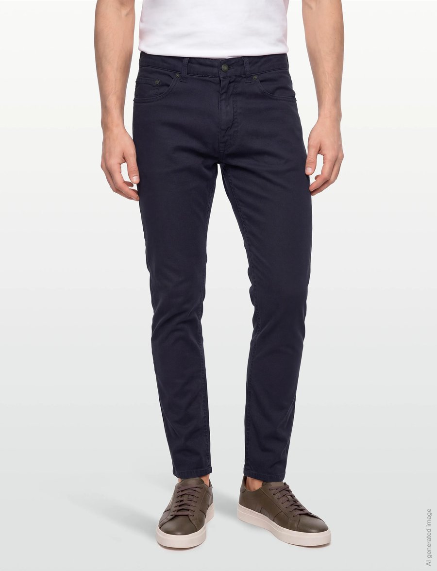 Gant - SLIM COT/LINEN JEANS - slim fit jeans - evening blue - 3