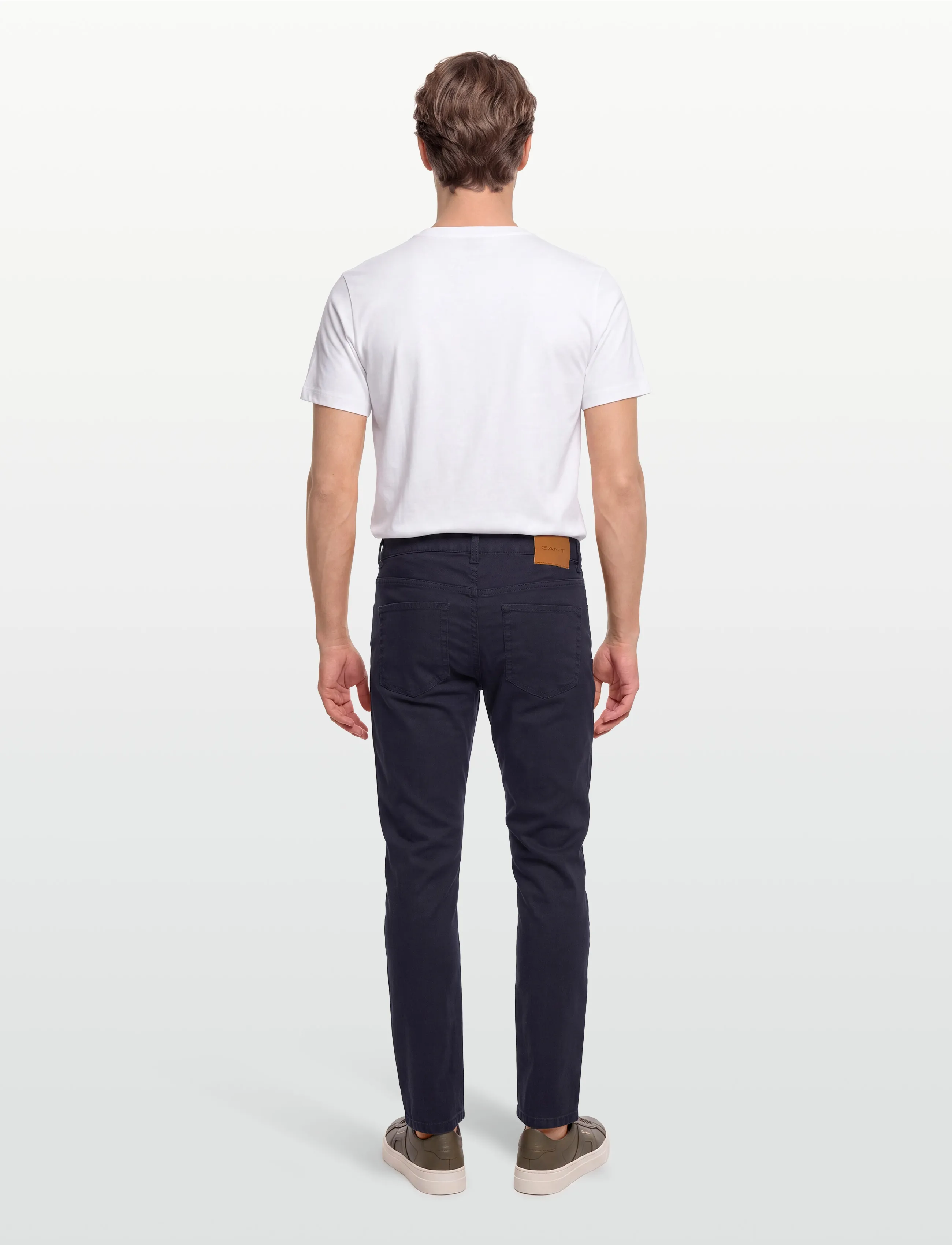 Gant - SLIM COT/LINEN JEANS - hosen & jeans - evening blue - 4
