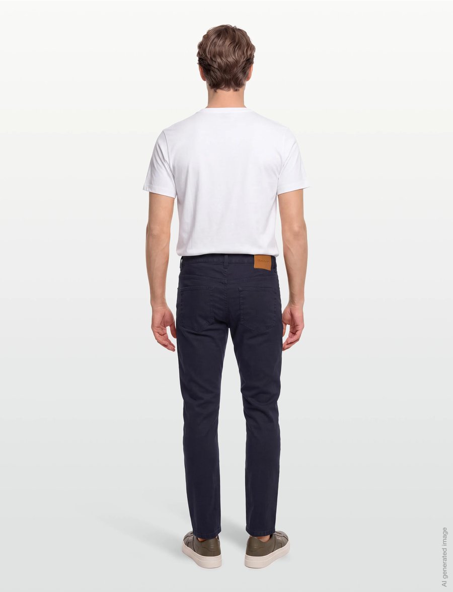 Gant - SLIM COT/LINEN JEANS - slim fit jeans - evening blue - 4
