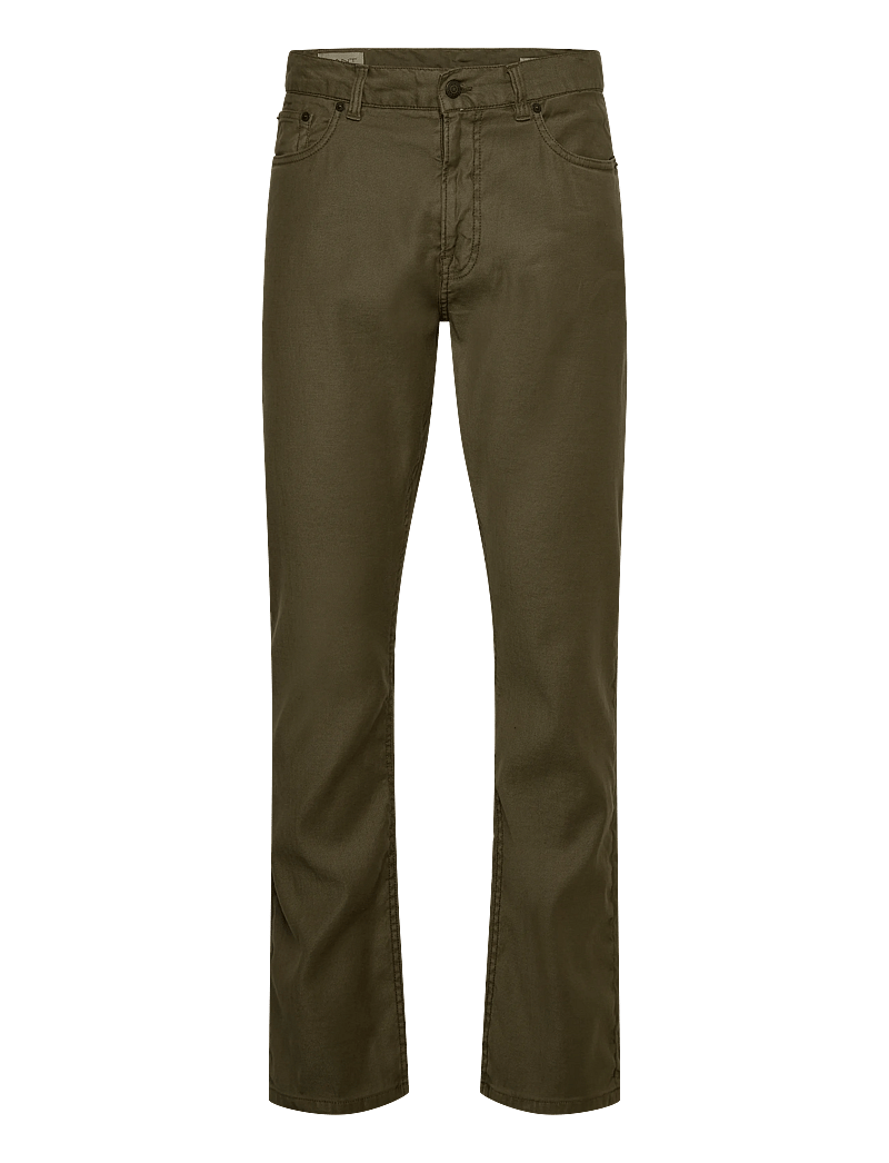 Gant - REG COT/LINEN JEANS - regular jeans - juniper green - 0