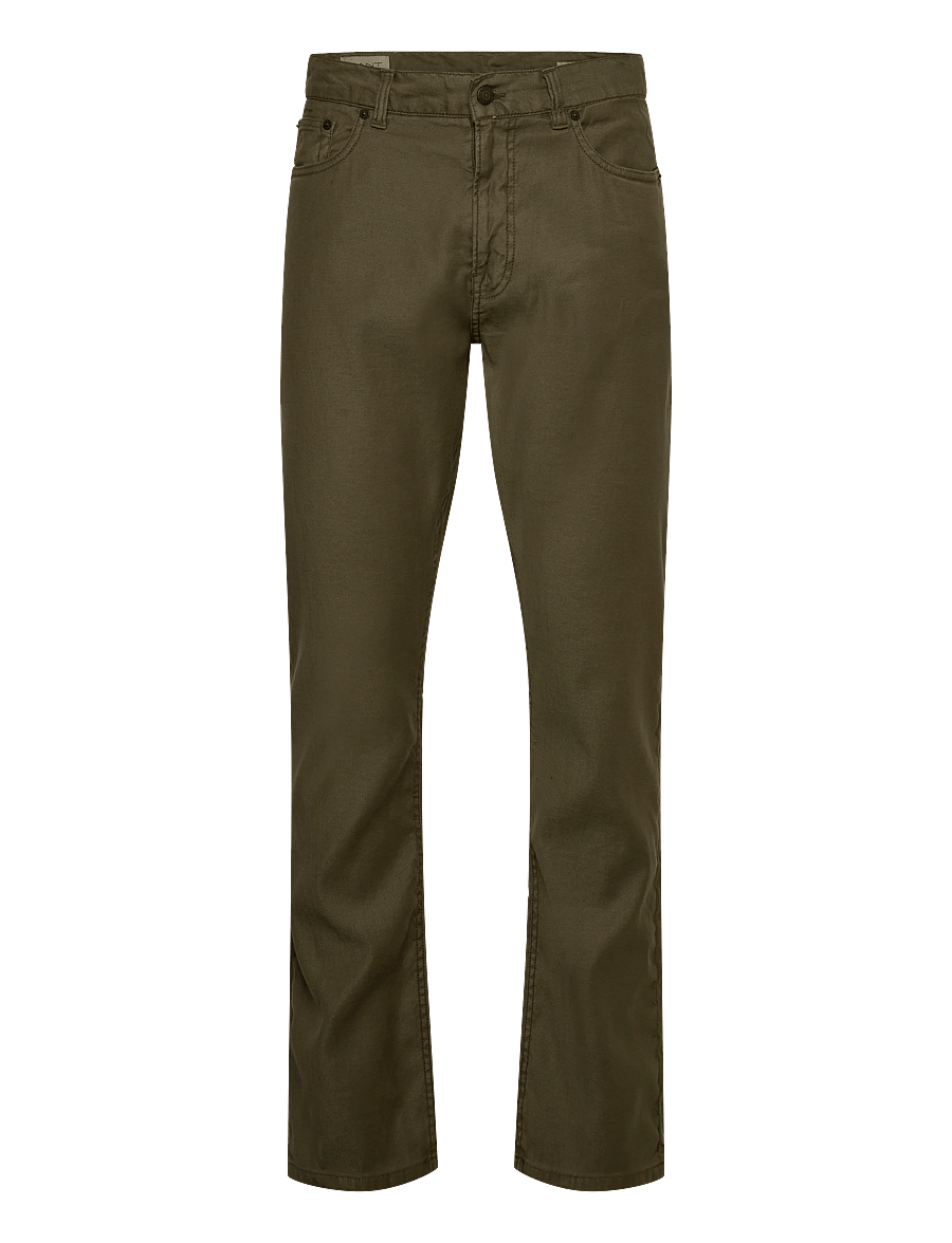 Gant - REG COT/LINEN JEANS - normale jeans - juniper green - 1