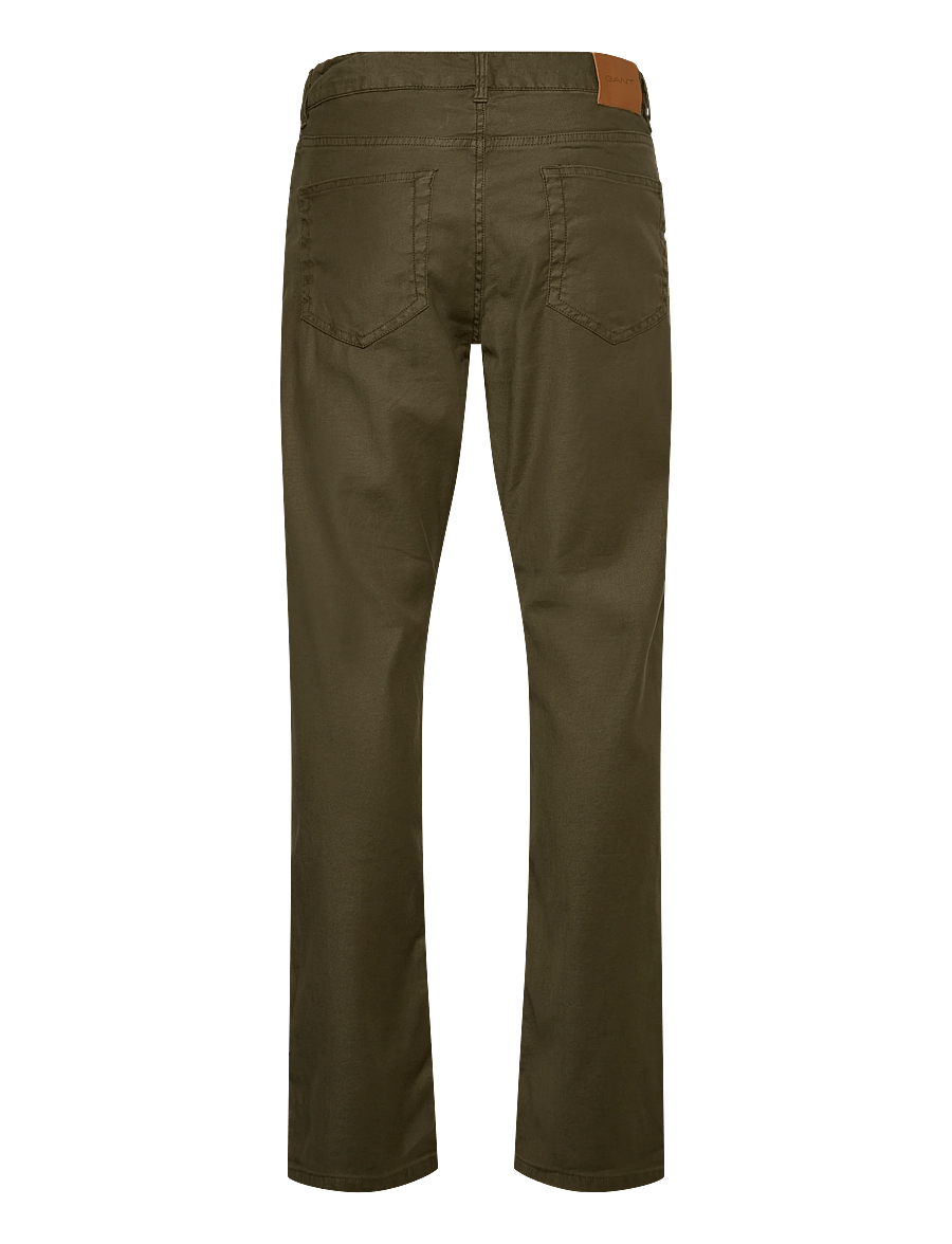Gant - REG COT/LINEN JEANS - regular jeans - juniper green - 1