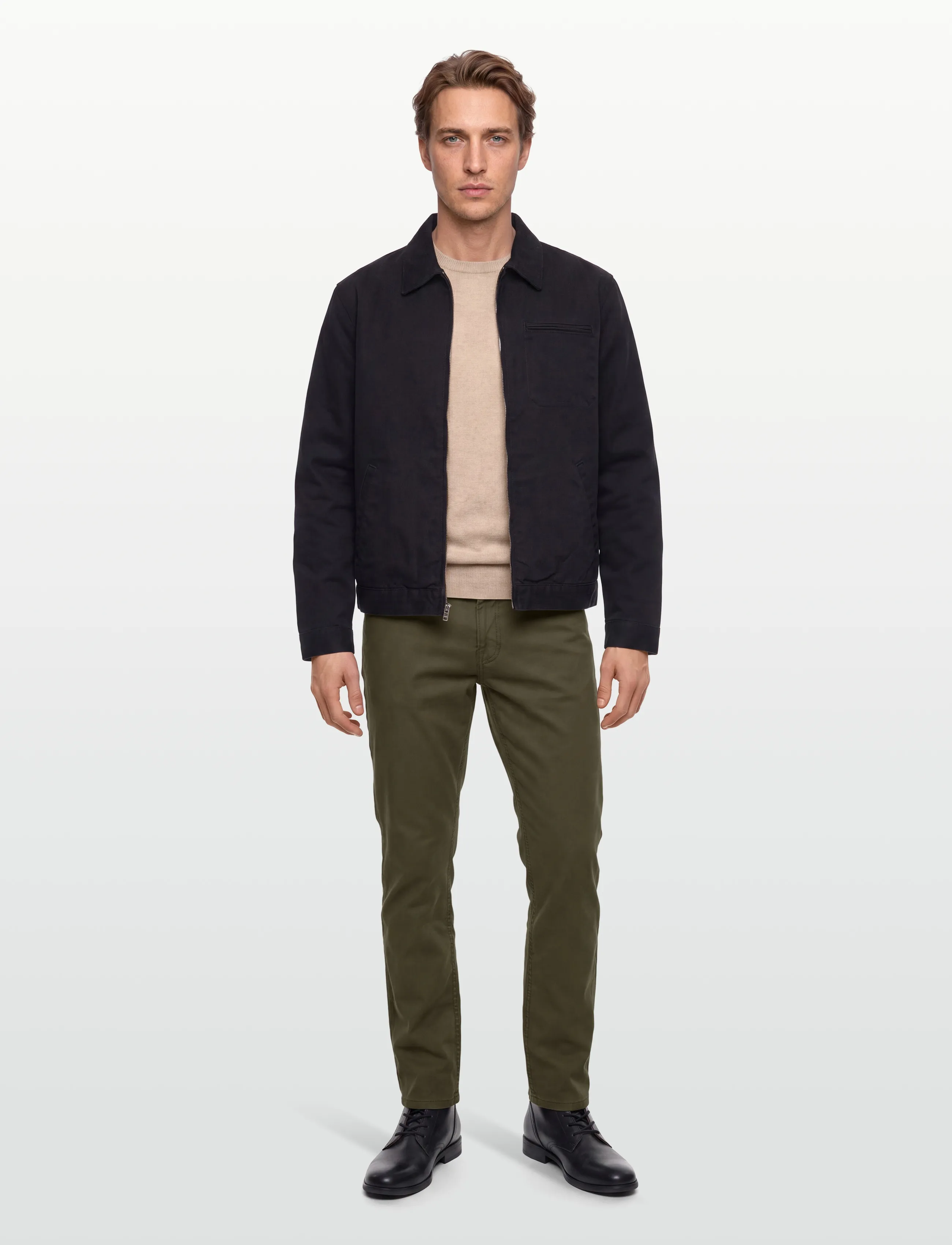 Gant Reg Cot/Linen Jeans, 30 x 32, Khakigrün - Regular, Männerswear