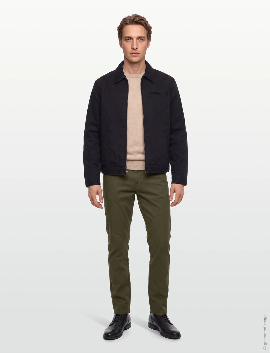 Gant - REG COT/LINEN JEANS - regular jeans - juniper green - 0