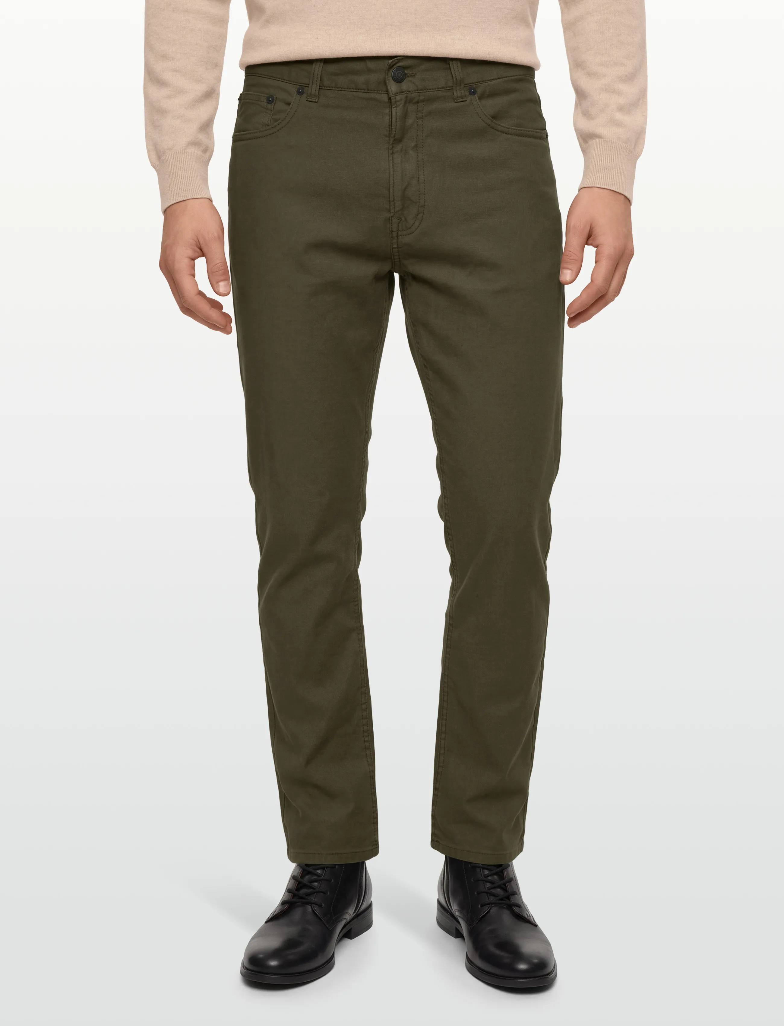 Gant - REG COT/LINEN JEANS - hosen & jeans - juniper green - 3