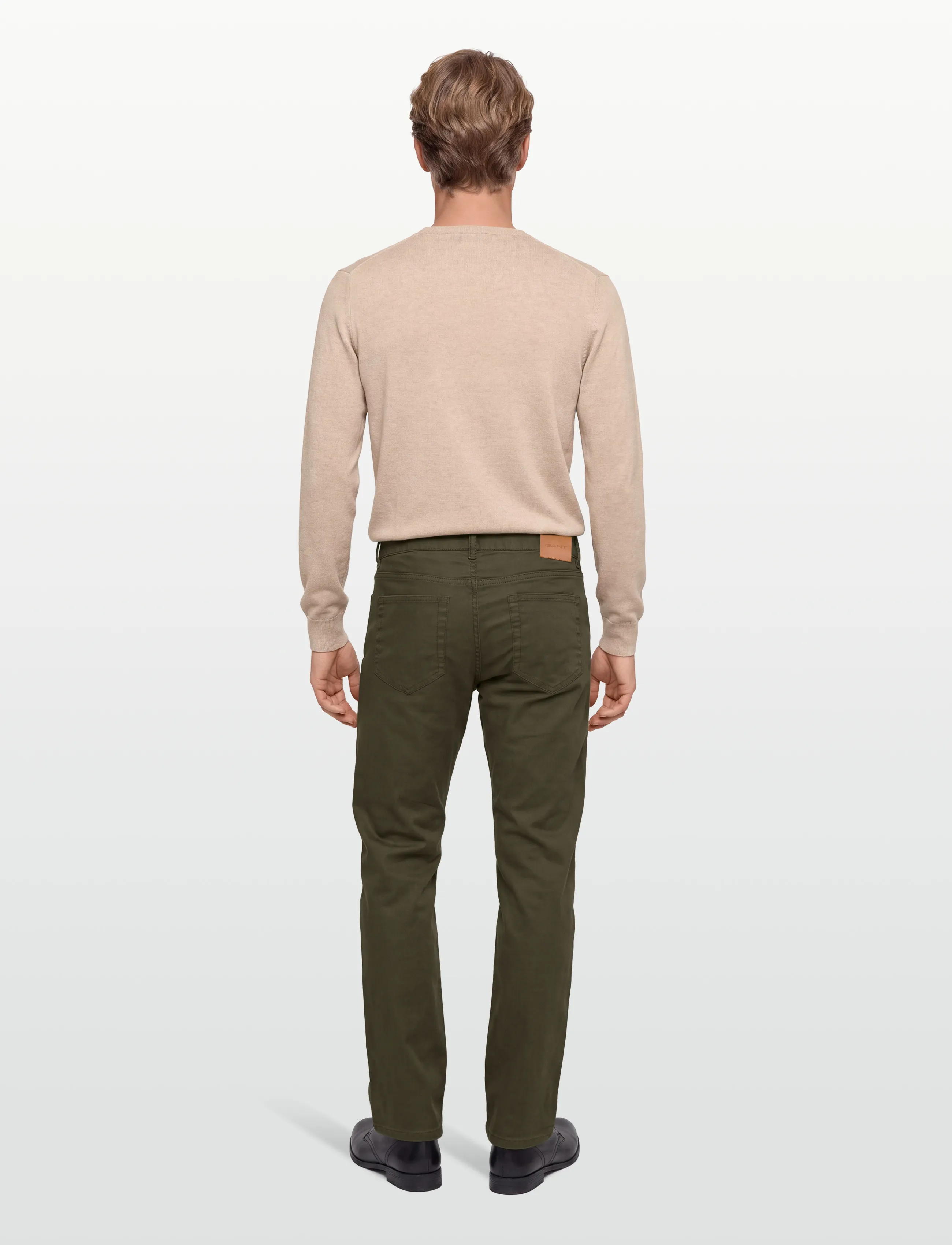 Gant - REG COT/LINEN JEANS - hosen & jeans - juniper green - 4