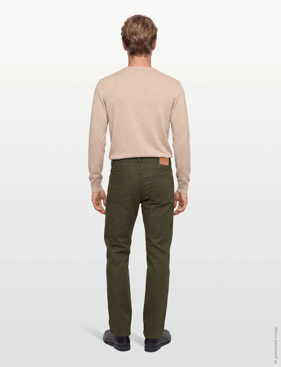 Gant - REG COT/LINEN JEANS - regular jeans - juniper green - 4