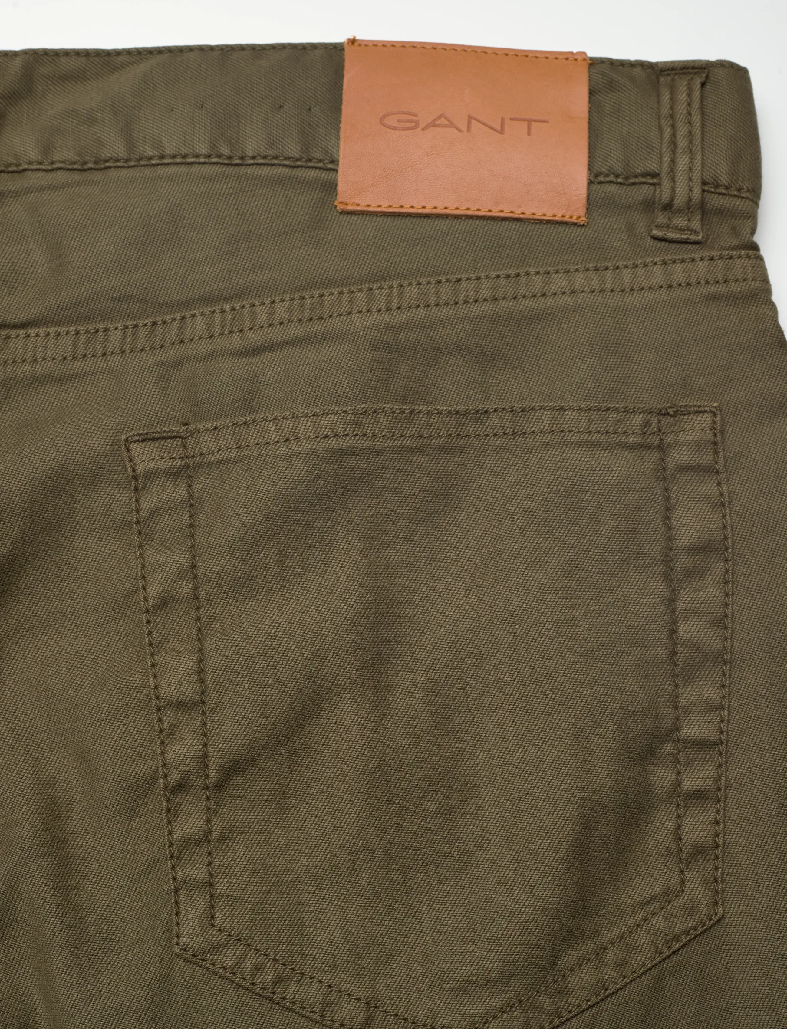 Gant - REG COT/LINEN JEANS - bukser & jeans - juniper green - 4