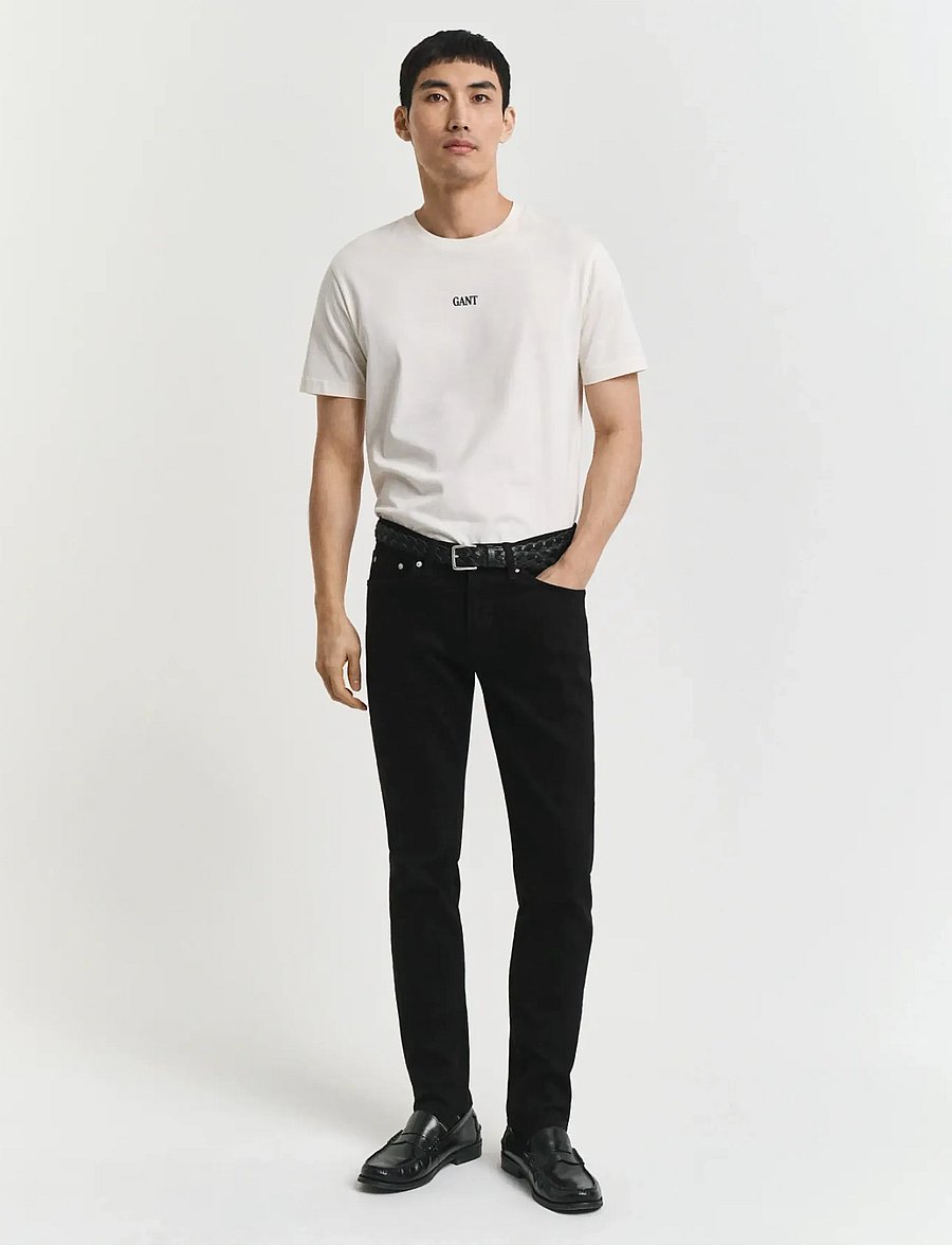 Gant - SLIM STAY BLACK JEANS - slim jeans - black - 0