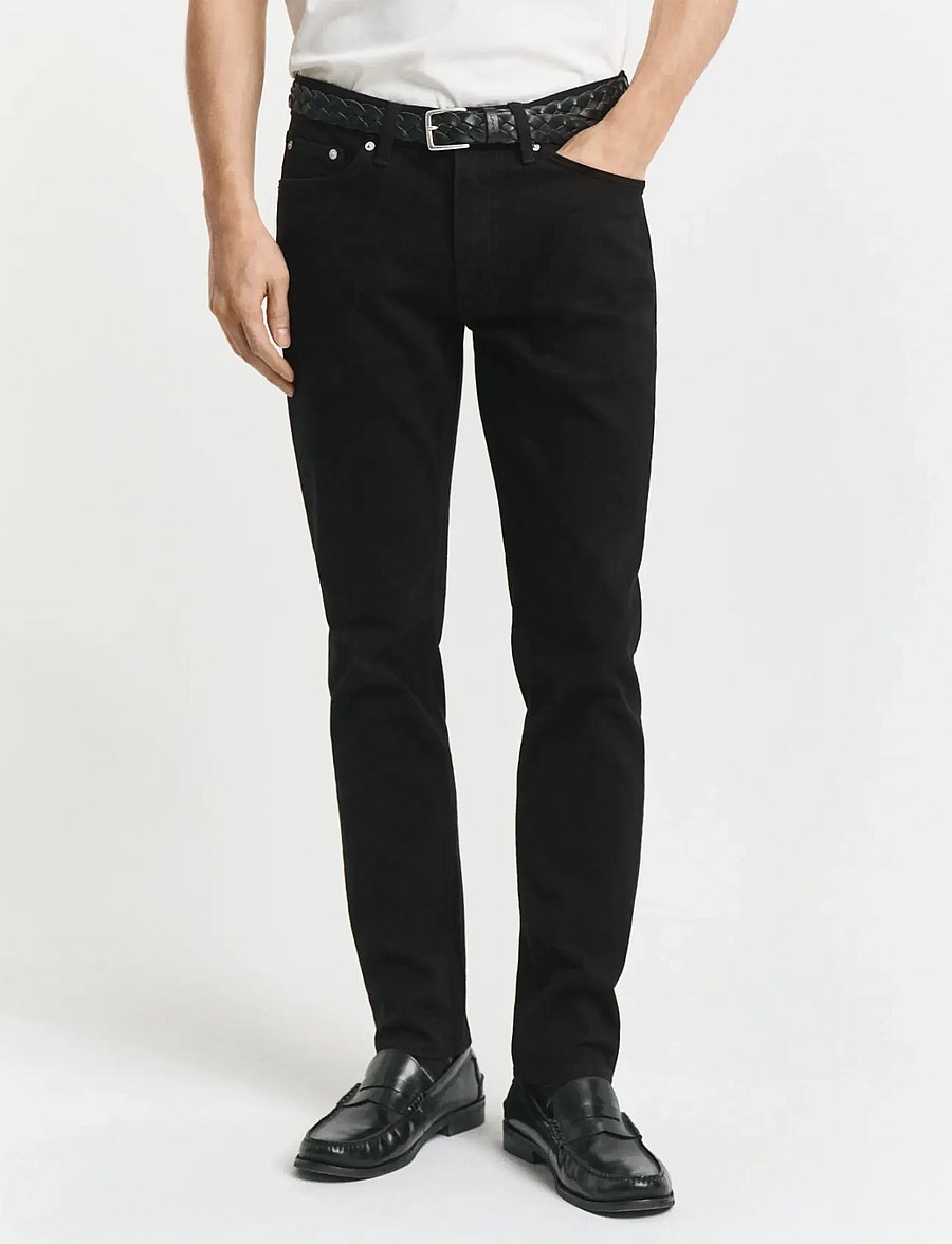 Gant - SLIM STAY BLACK JEANS - slim jeans - black - 3