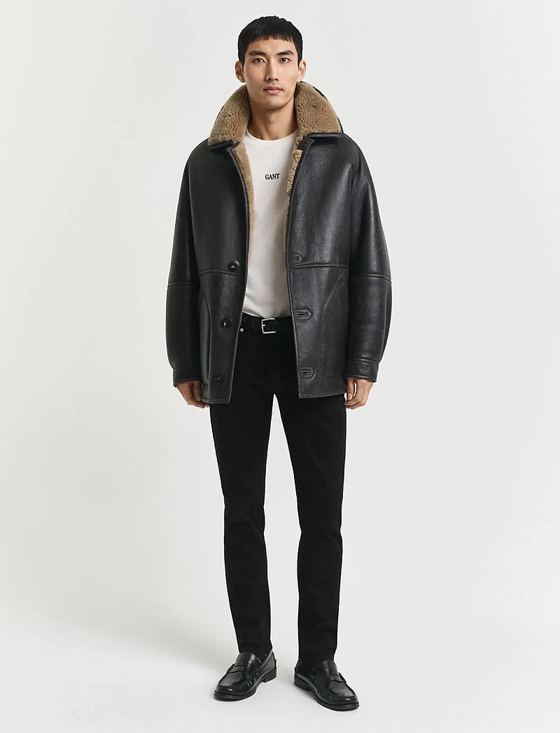 GANT - SLIM STAY BLACK JEANS - slim jeans - black - 4