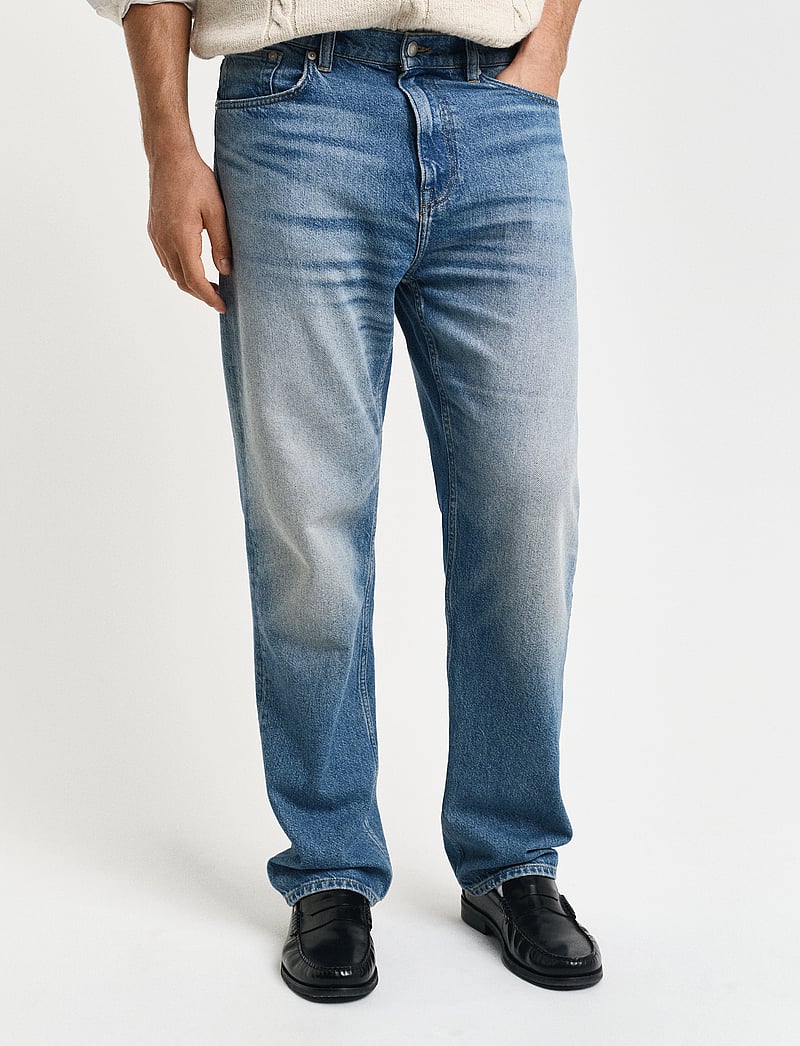 GANT - GANT STRAIGHT FIT JEANS - regular jeans - semi light blue vintage - 4