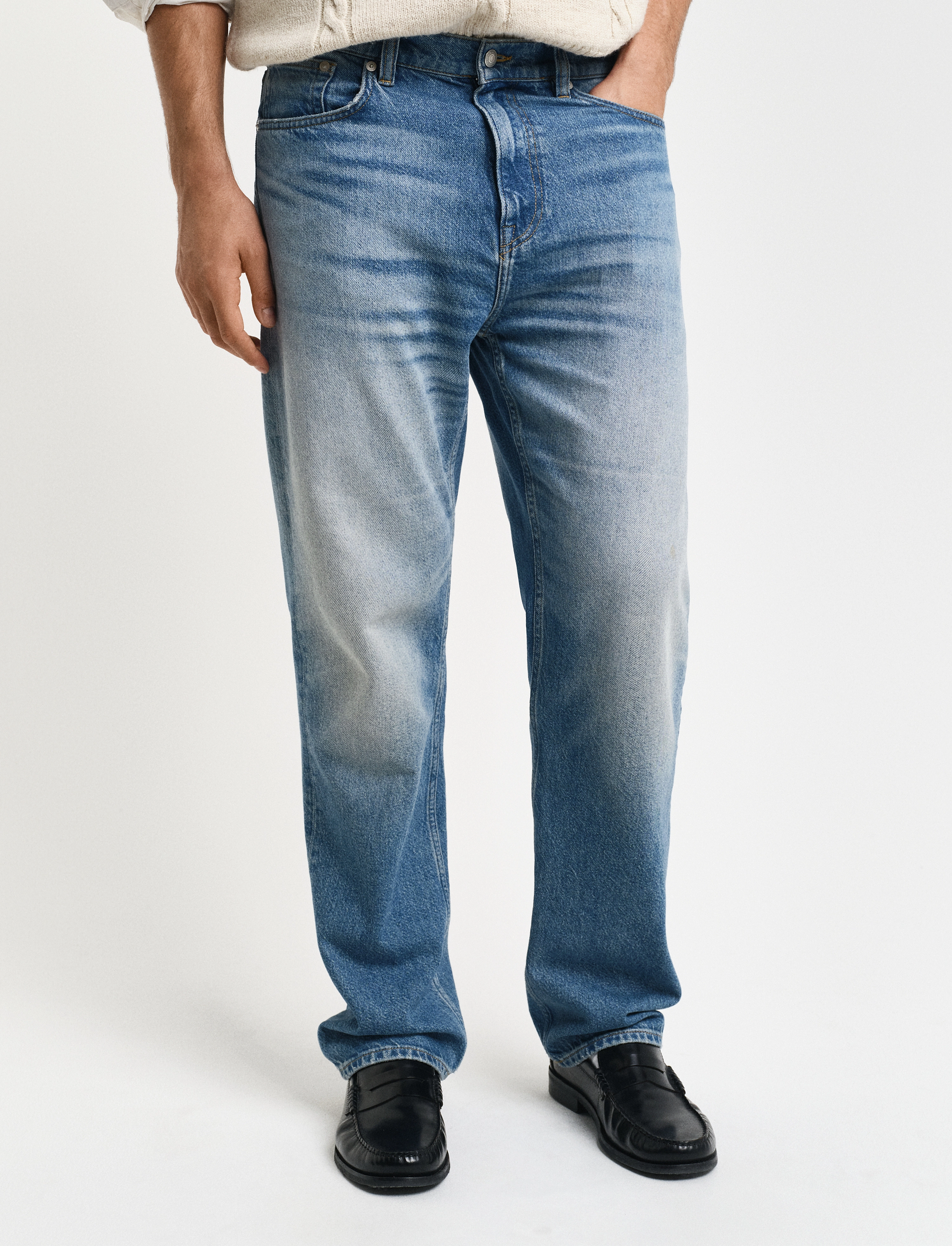 Gant - GANT STRAIGHT FIT JEANS - regular jeans - semi light blue vintage - 4