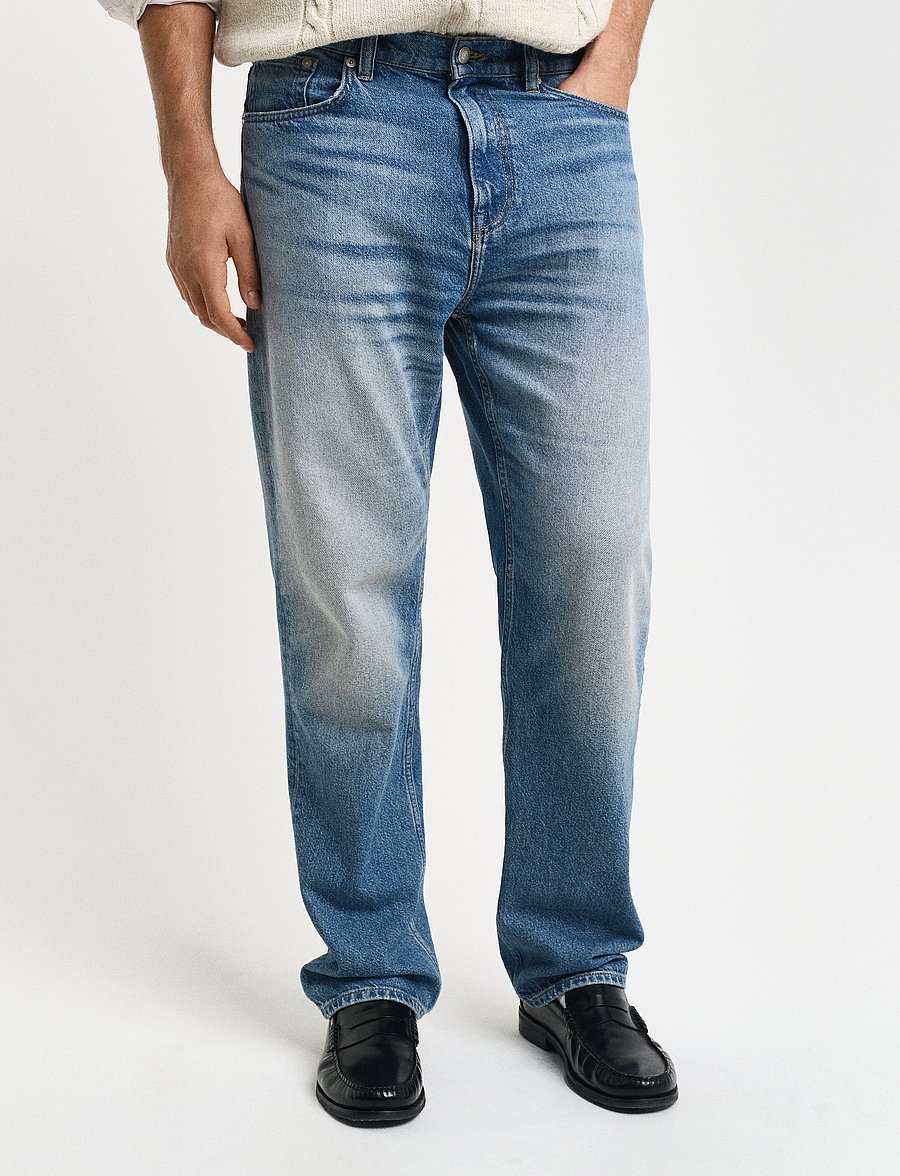 Gant - GANT STRAIGHT FIT JEANS - regular jeans - semi light blue vintage - 4